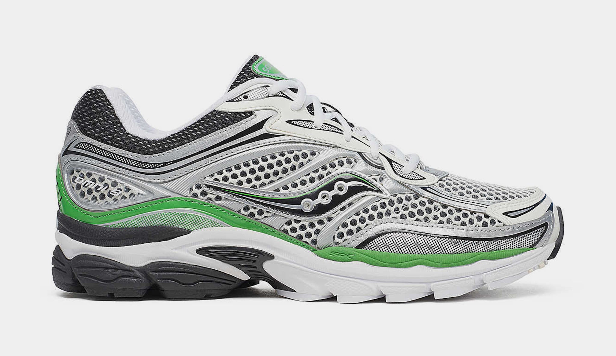 Saucony Shoes Mens US 9 Silver Green Progrid Omni 9 S70739-17 Saucony S70739-17 Progrid Omni 9 Mens Lifestyle Shoe  main image 3