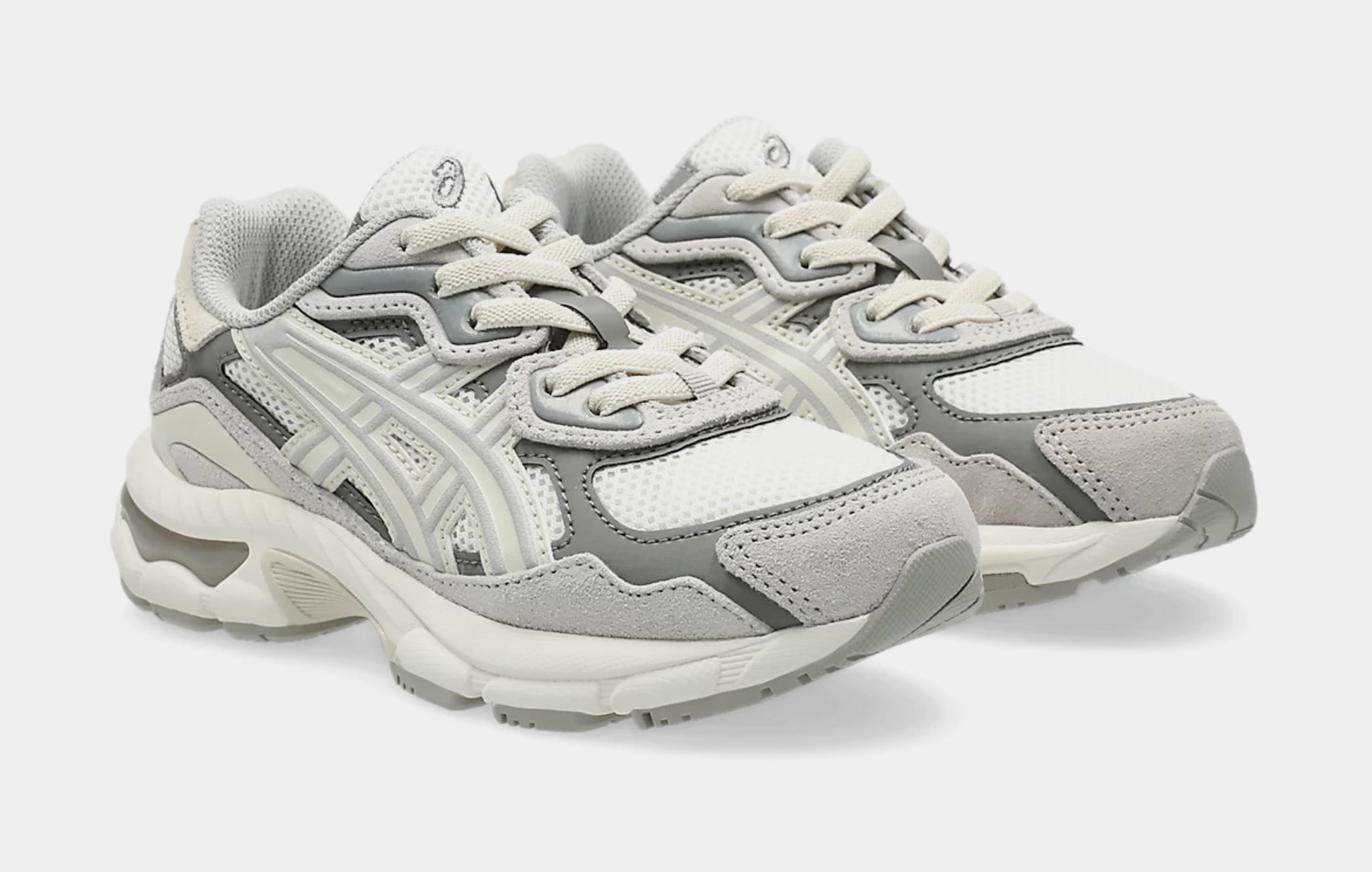 ASICS Gel NYC Preschool Running Shoes Cream Oyster Grey 
