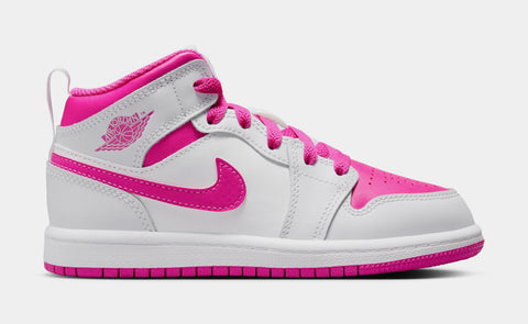 Jordan Air Jordan 1 Mid Fire Pink Preschool Lifestyle Shoes Iris