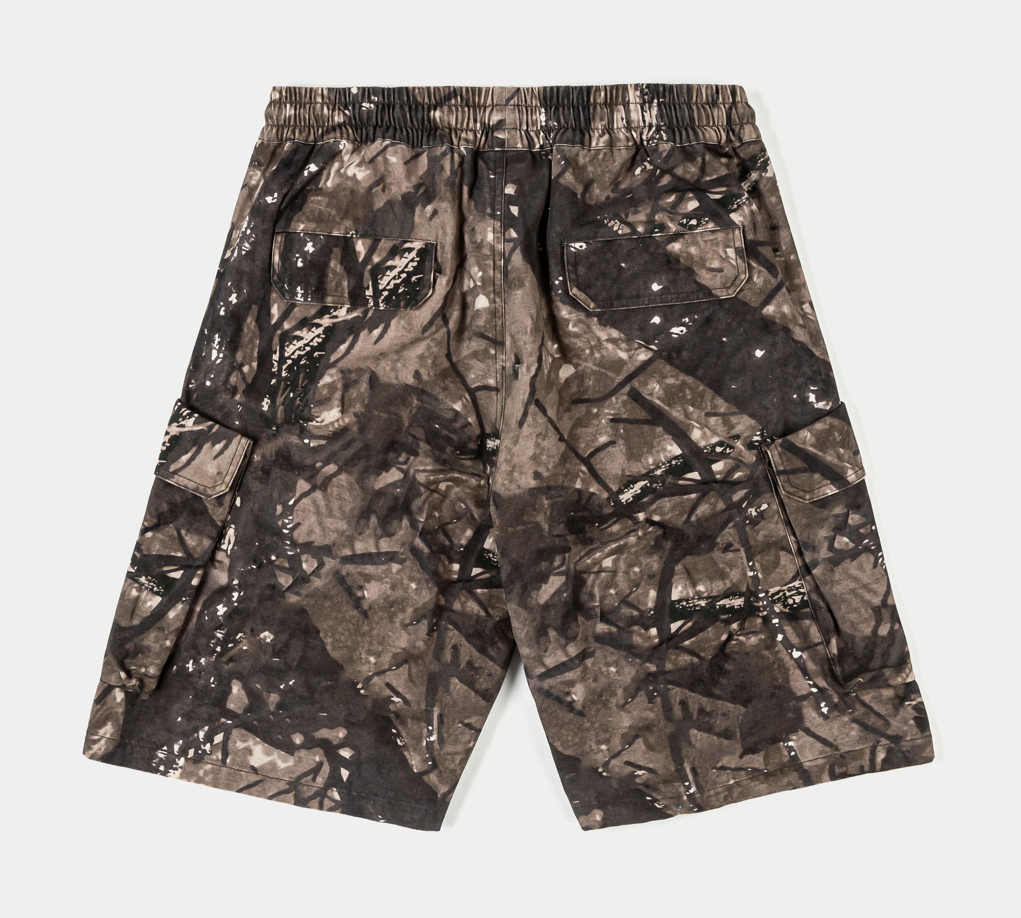 Maison Article Forest Camo Cargo Mens Shorts Grey Brown MACS203