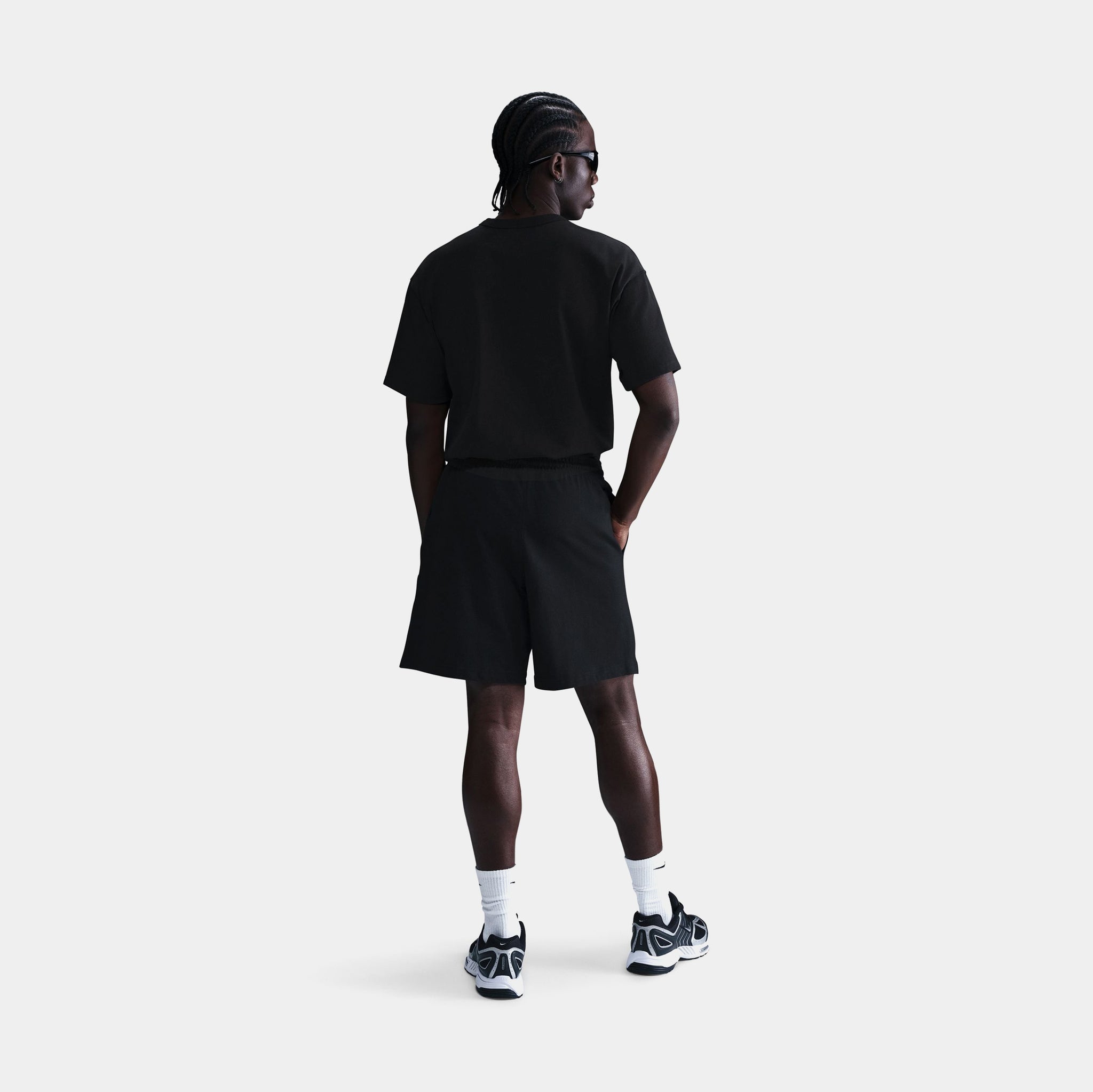 Nike Club Knit Official Mens Shorts Black Black White IB8413-010