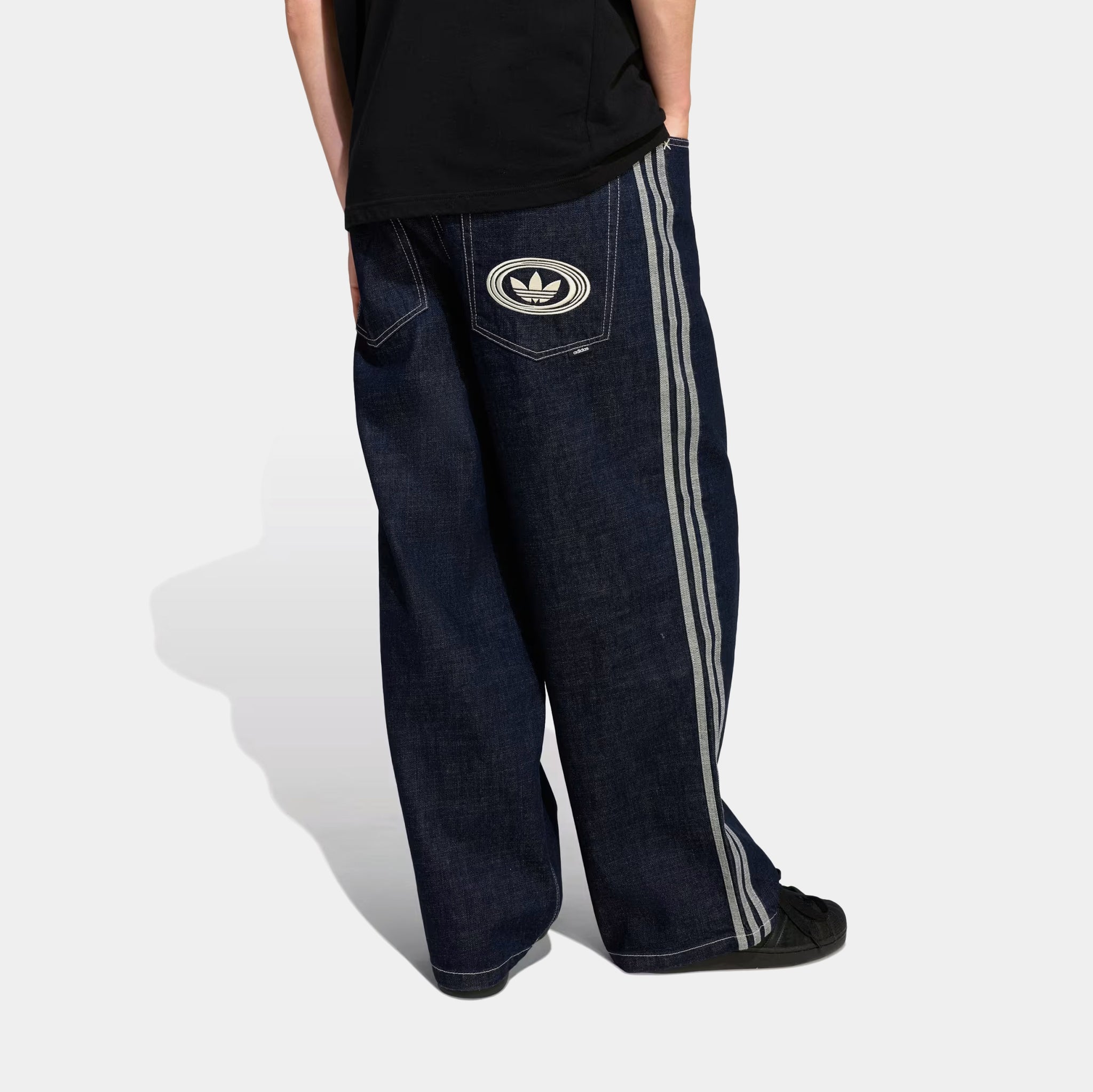 adidas 90s Alternative Sport Wide Leg Skater Mens Jeans Blue