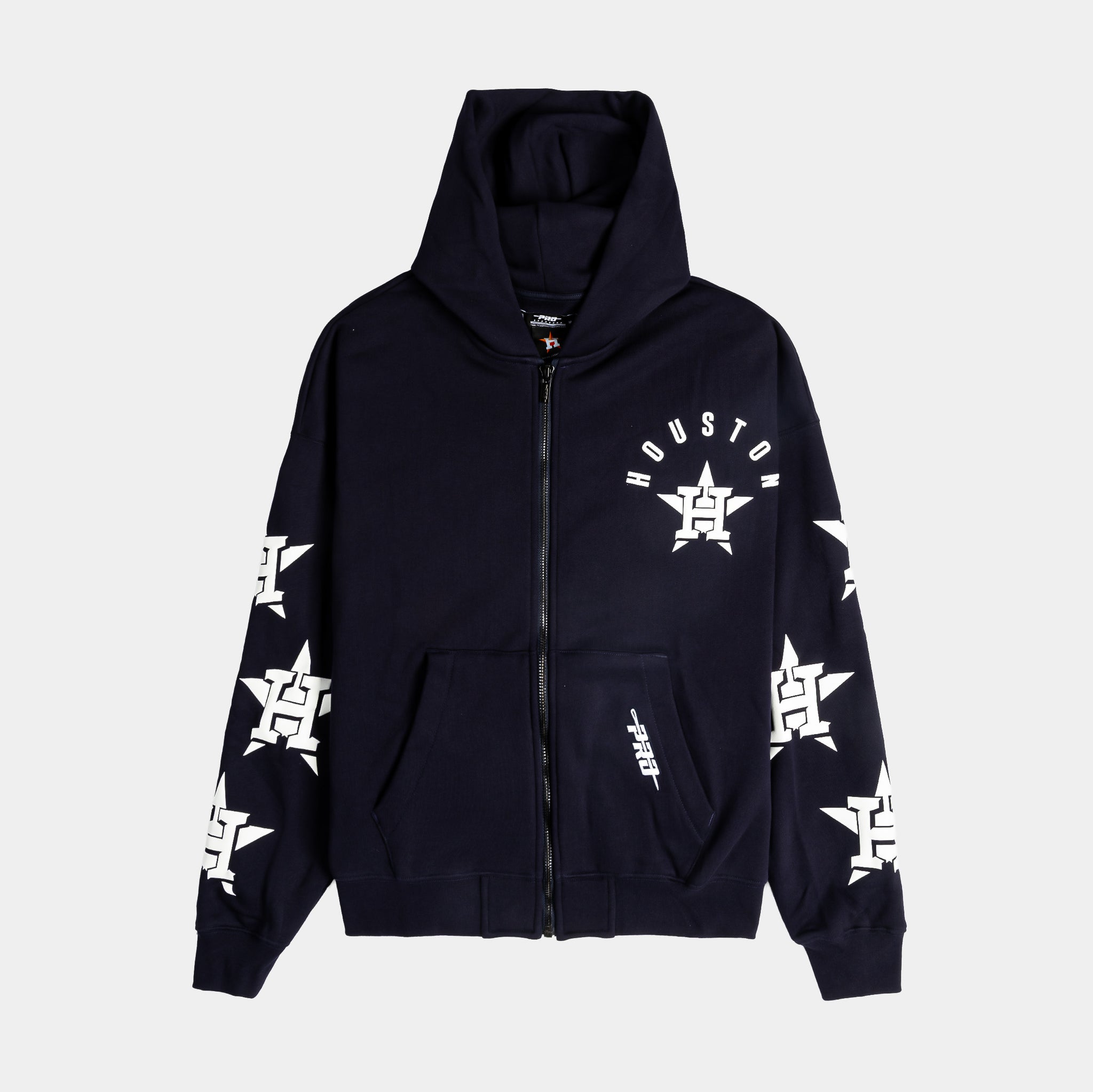 Pro Standard Houston Astros All Pro Fleece Zip Up Mens Hoodie Navy