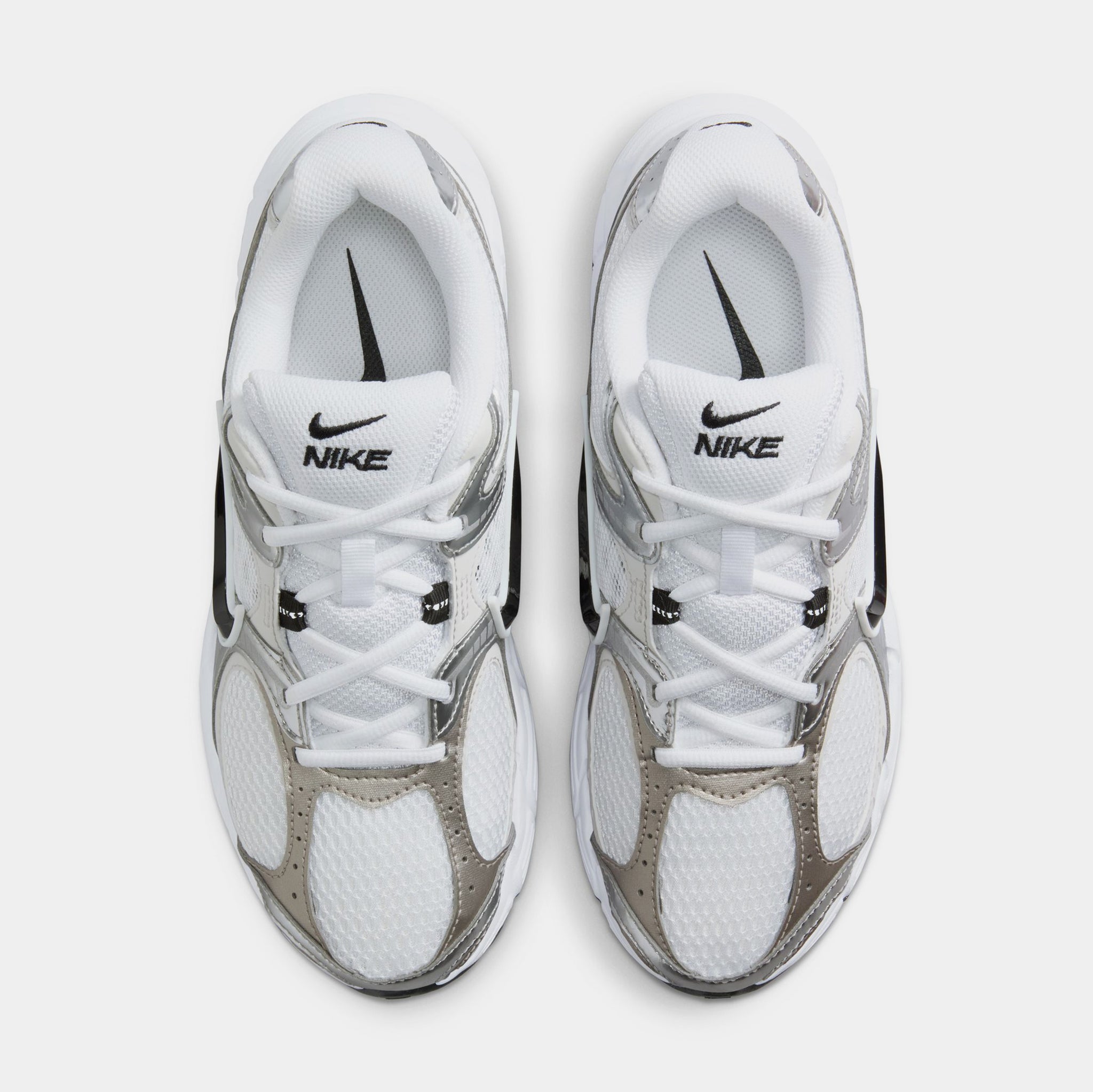 grey and white nike shoes womens