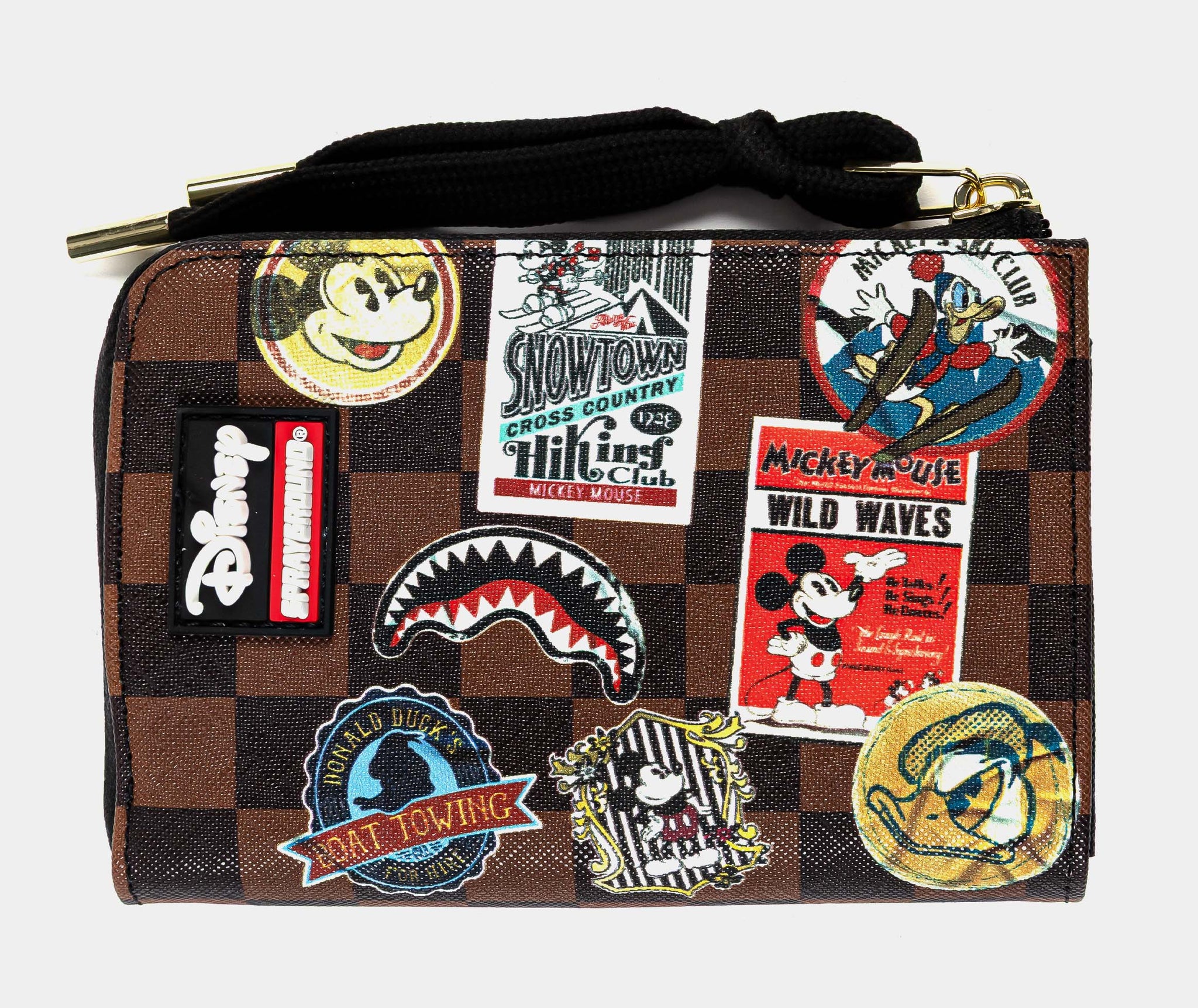 Sprayground Mickey Mouse Global Mogul Mens Wallet Brown White