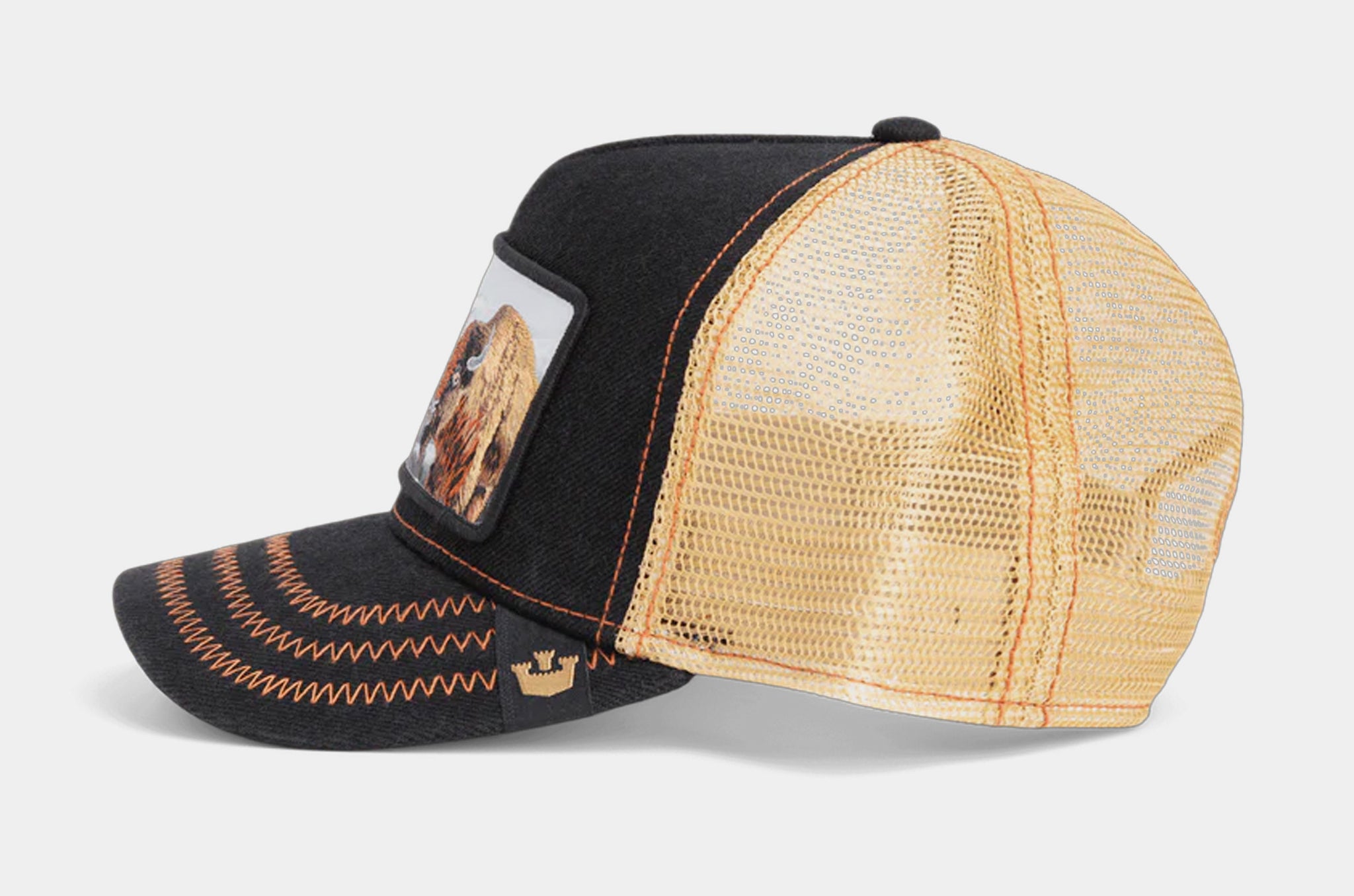 Goorin Bros Built Tough Bison Trucker Mens Hat Black Brown 101