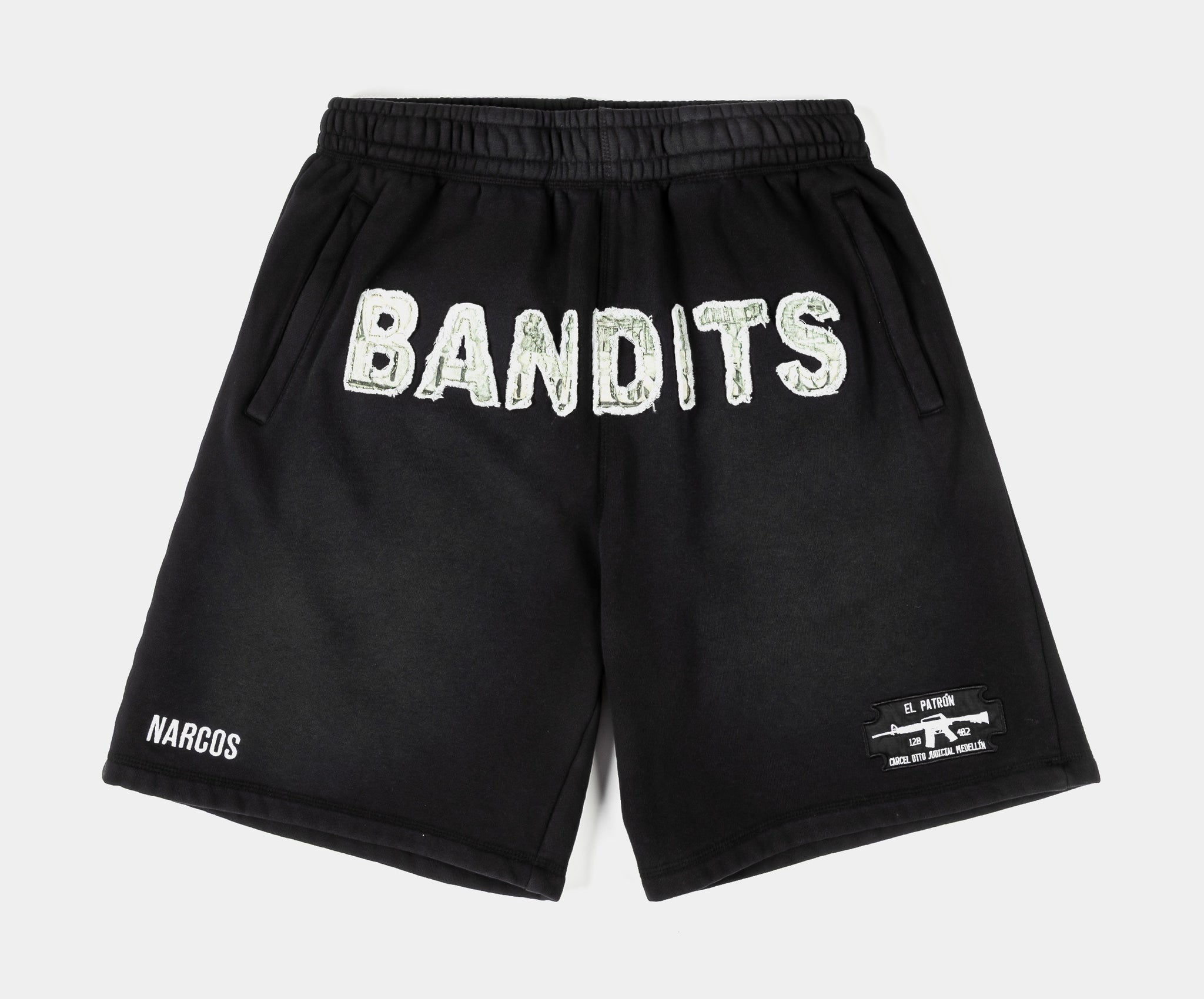 Shoe Palace SP x Narcos Bandits Long Fleece Mens Shorts Black