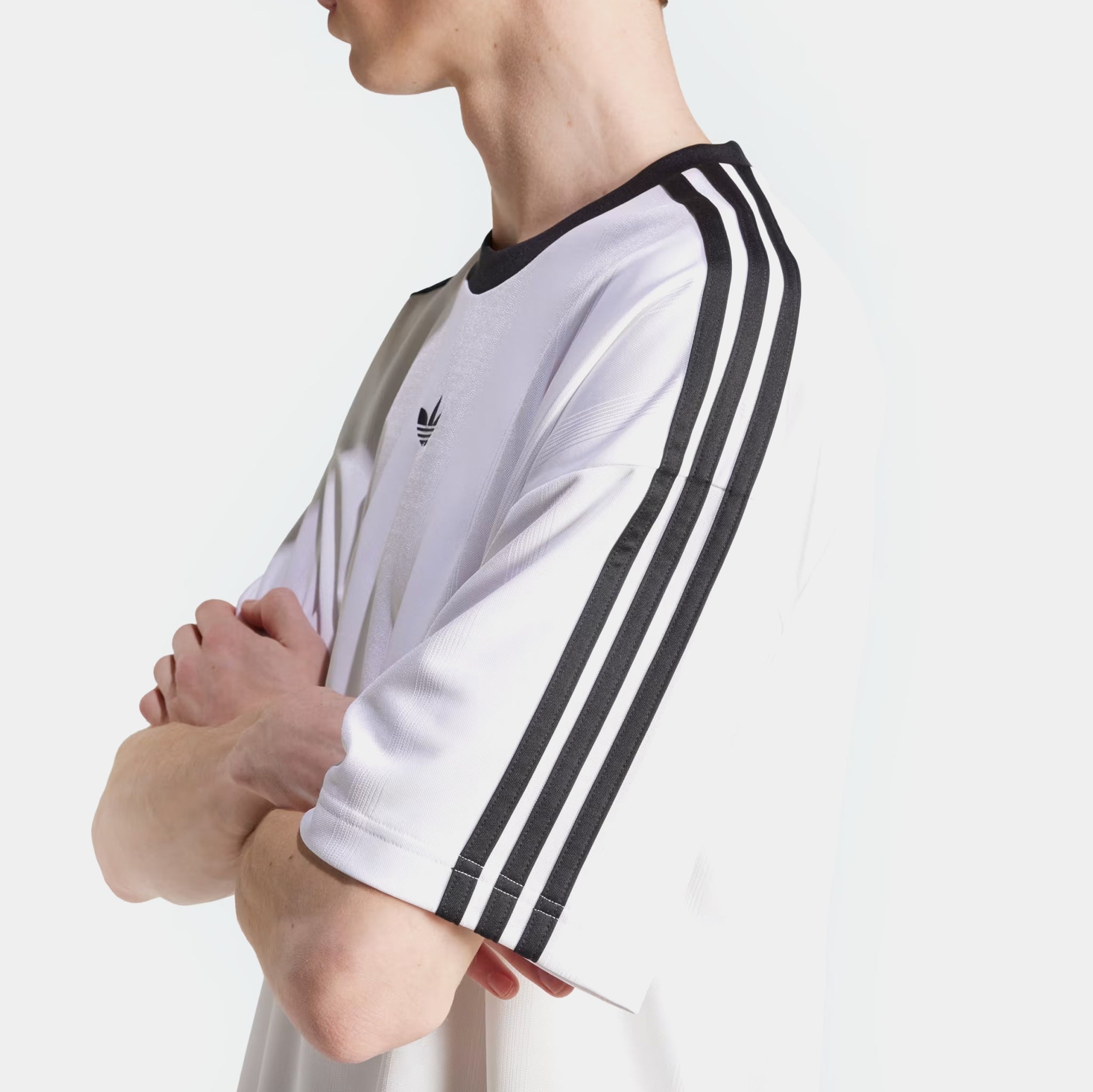 adidas Adicolor Jacquard Mens Jersey White Black JW5877 – Shoe Palace