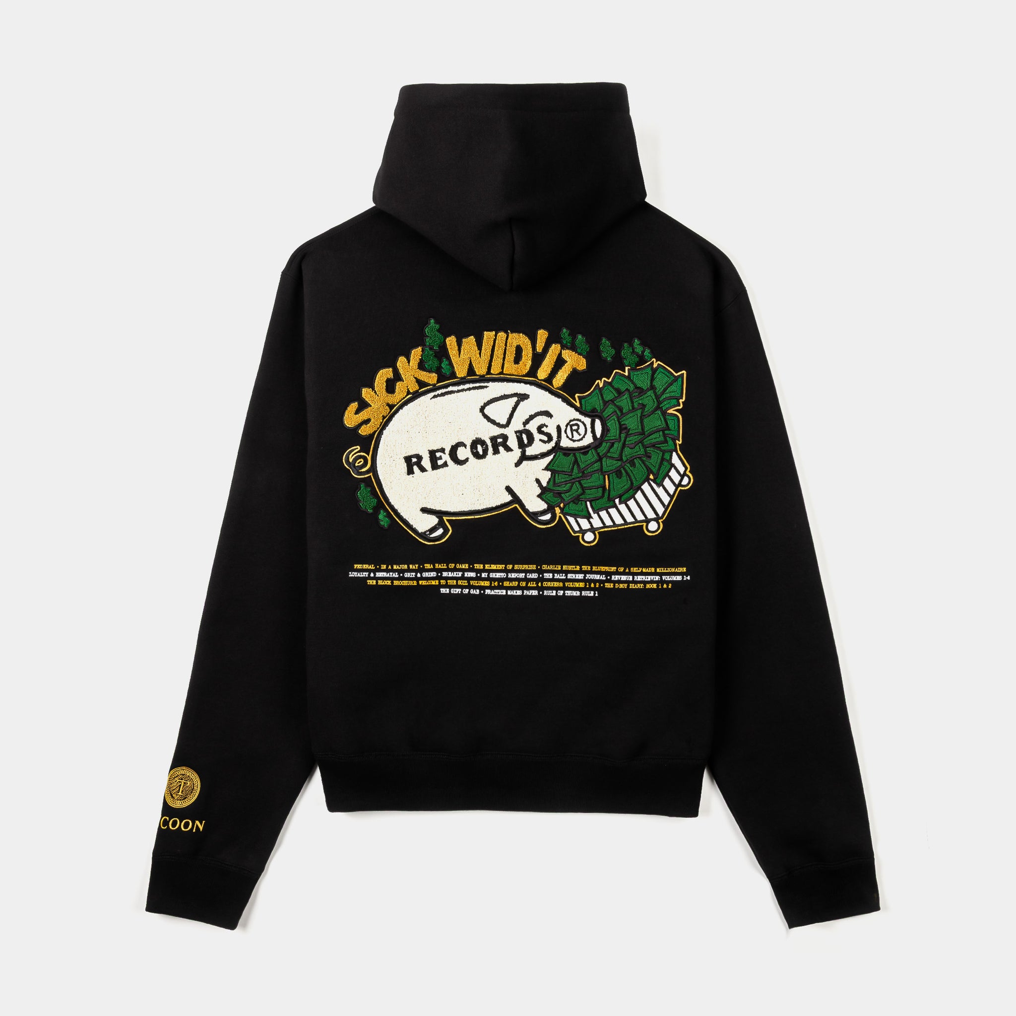 Shoe Palace SP x E-40 Major Way Zip Up Mens Hoodie Black White