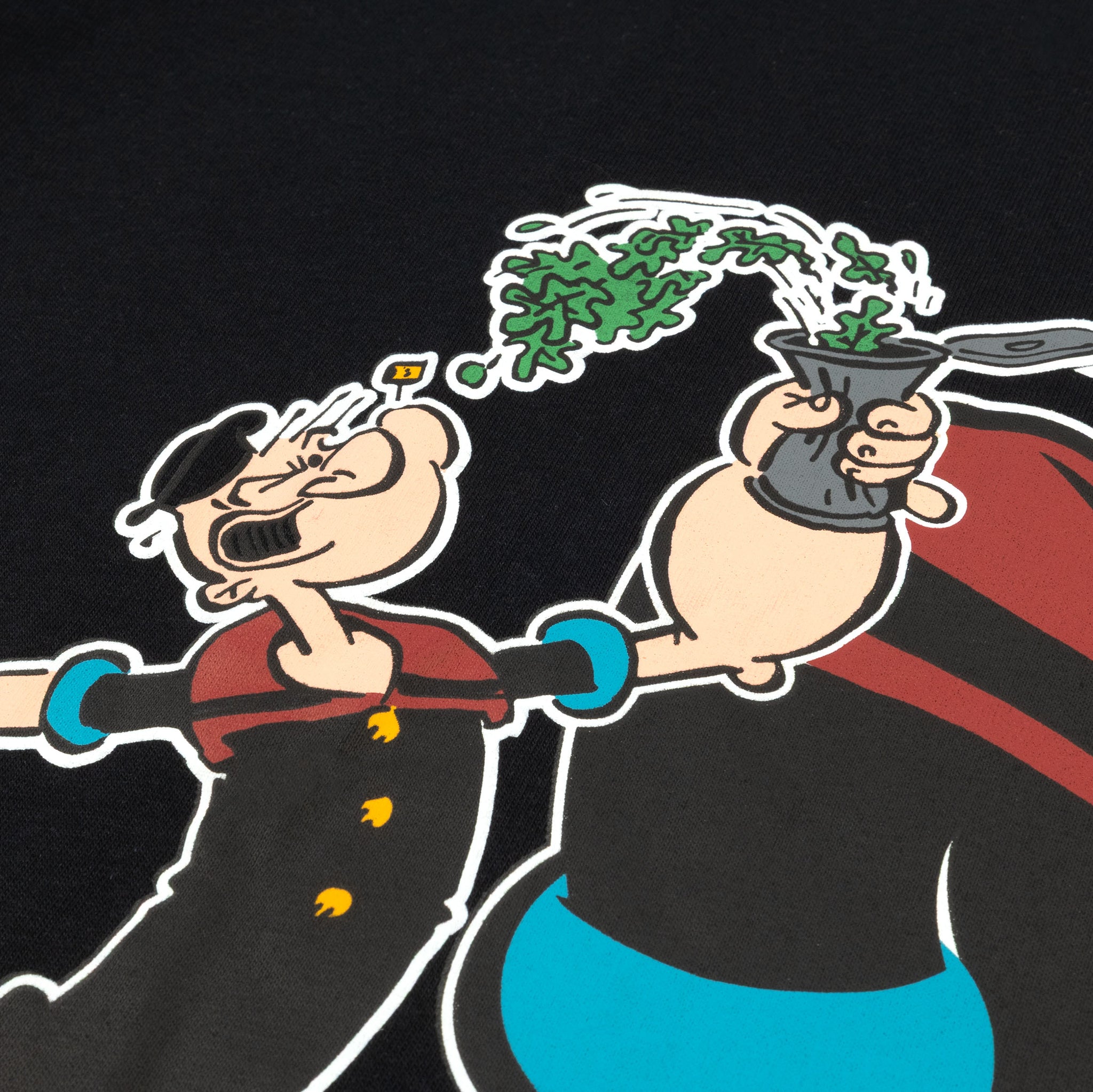 SP x Popeye Spinach Mens Short Sleeve Shirt Black Yellow POPSS110