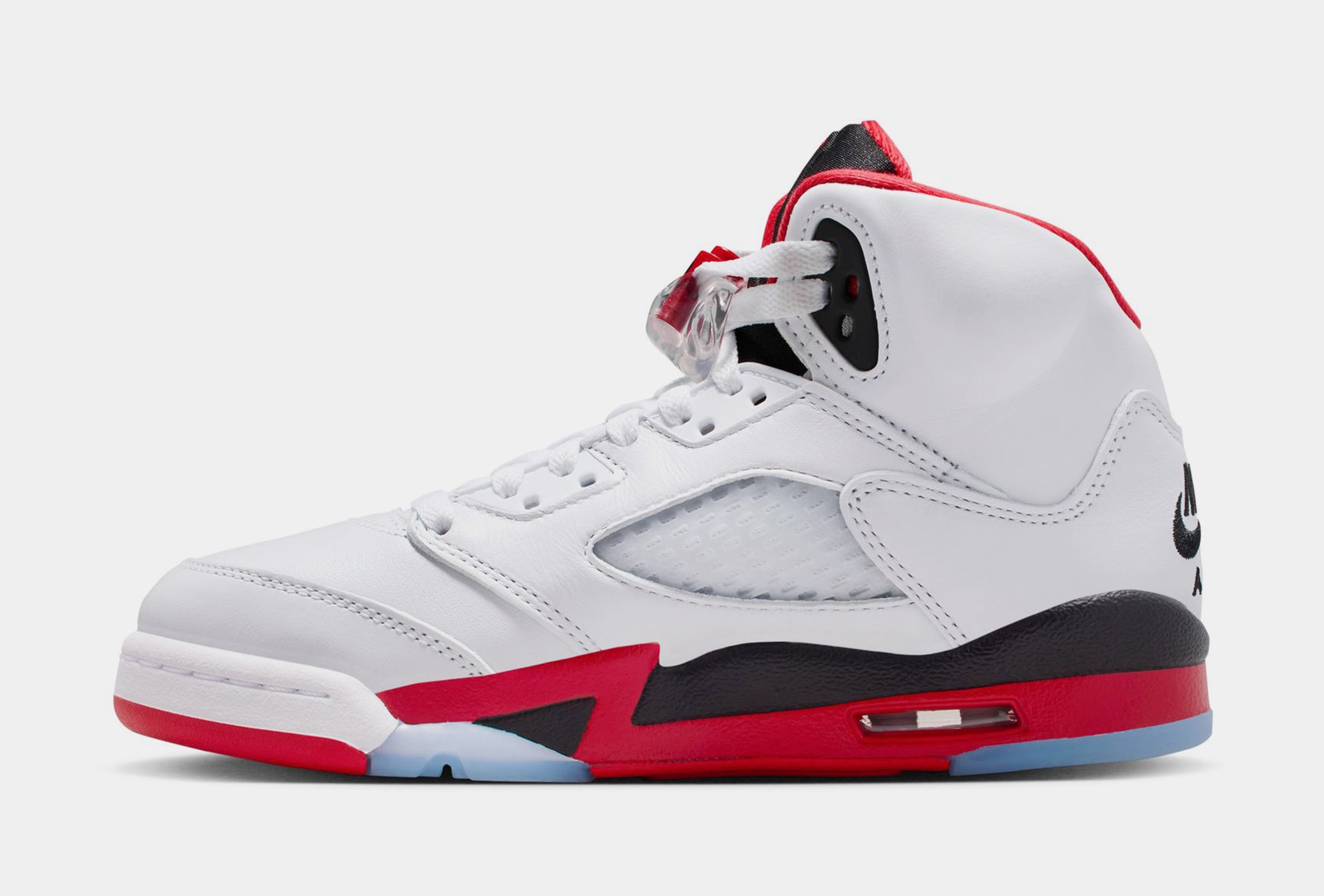 Jordan Air Jordan 5 Retro Fire Red Grade School Lifestyle Shoes White ...