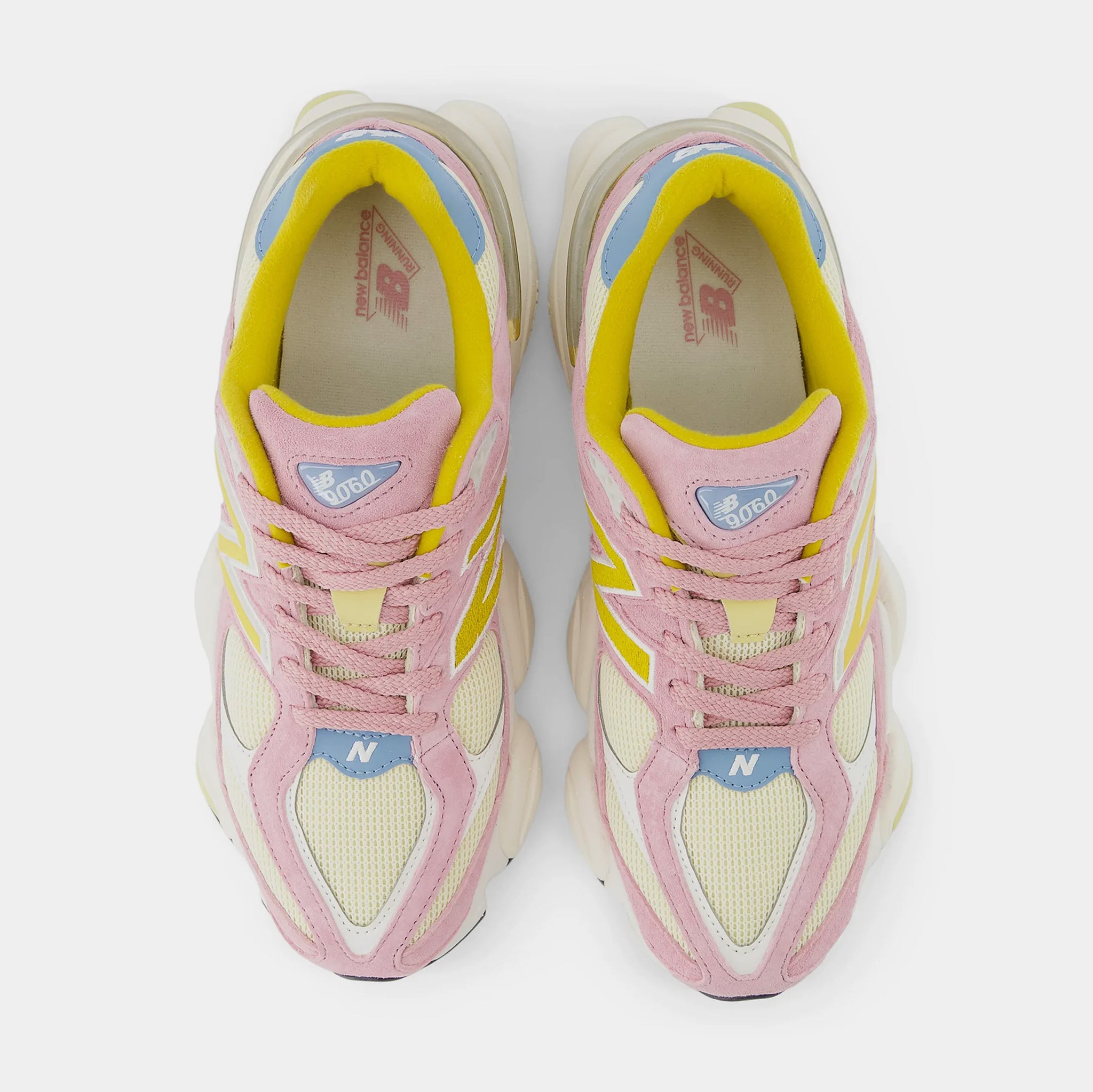 New Balance 9060 Pink Taffy Mens Running Shoes Pink Taffy Yellow
