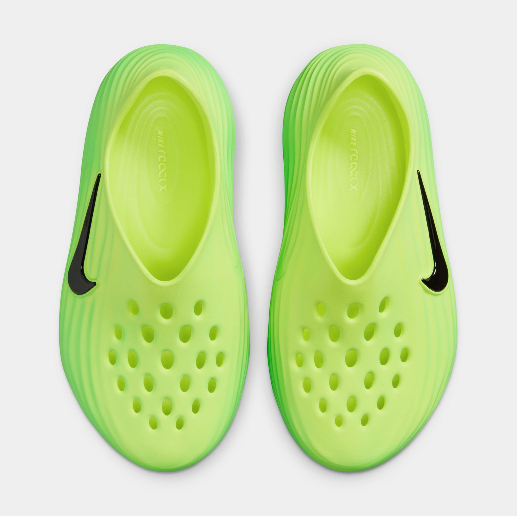 Nike ReactX Rejuven8 Grade School Sandals Green Strike Black Volt