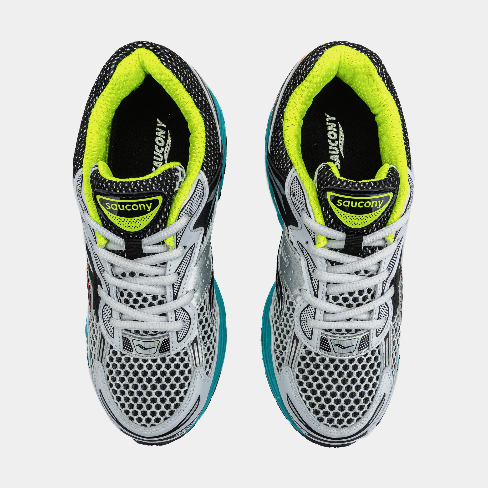 Saucony Omni Grade School Running Shoes Silver Green SYF25AA7