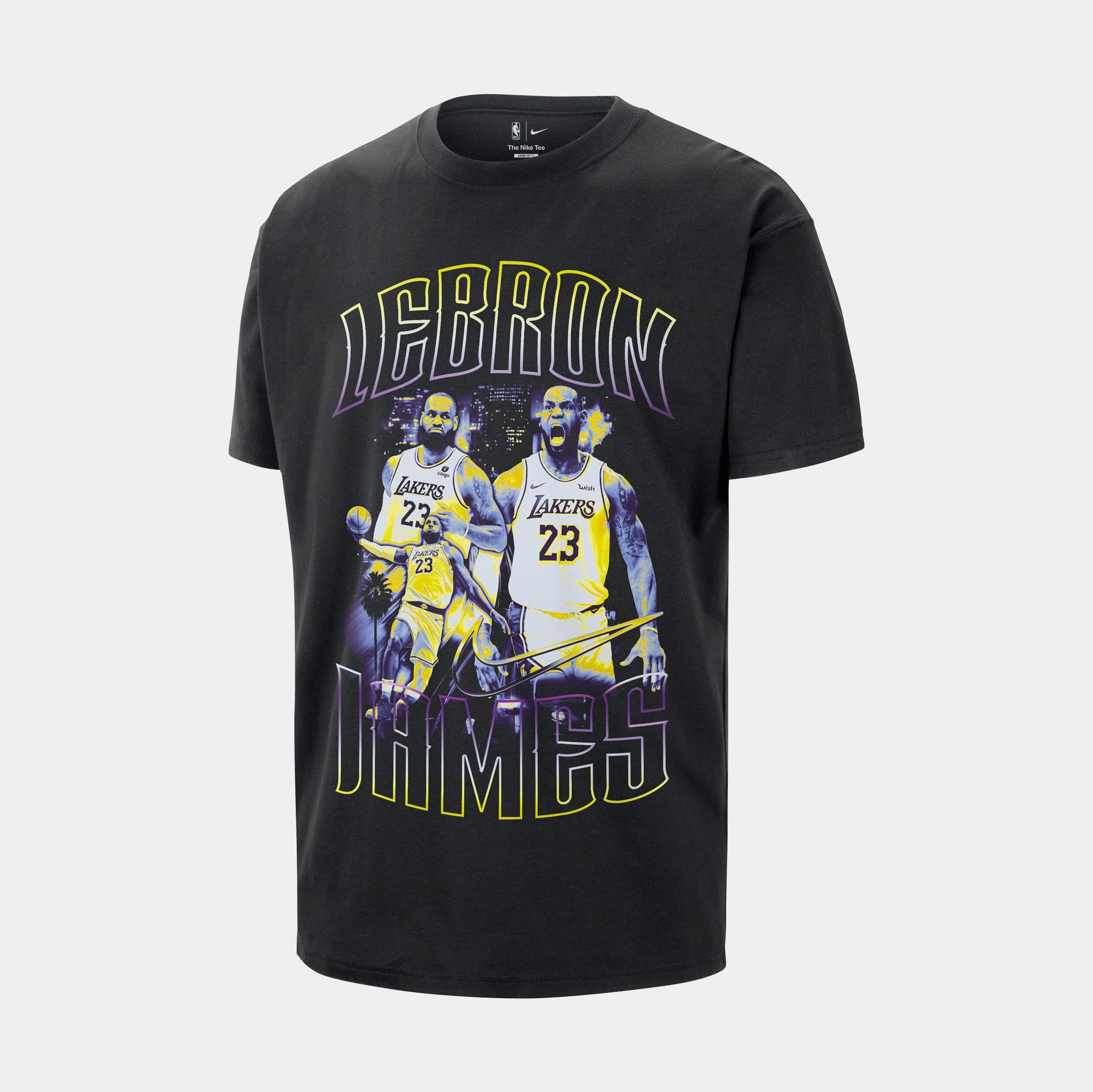 Nike LeBron James Los Angeles Lakers NBA Mens Short Sleeve Shirt