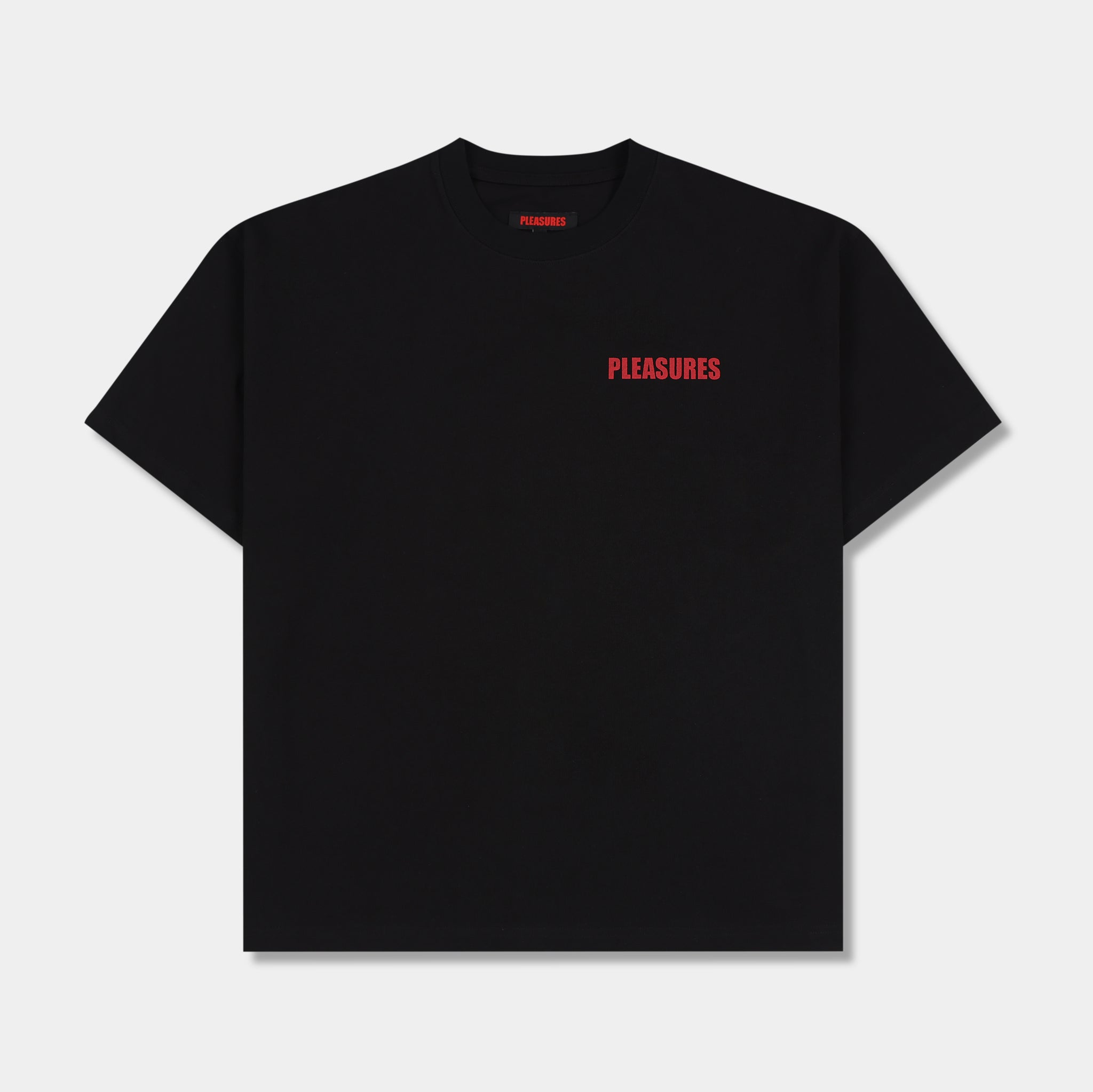 Pleasures Impact Heavyweight Mens Short Sleeve Shirt Black Red