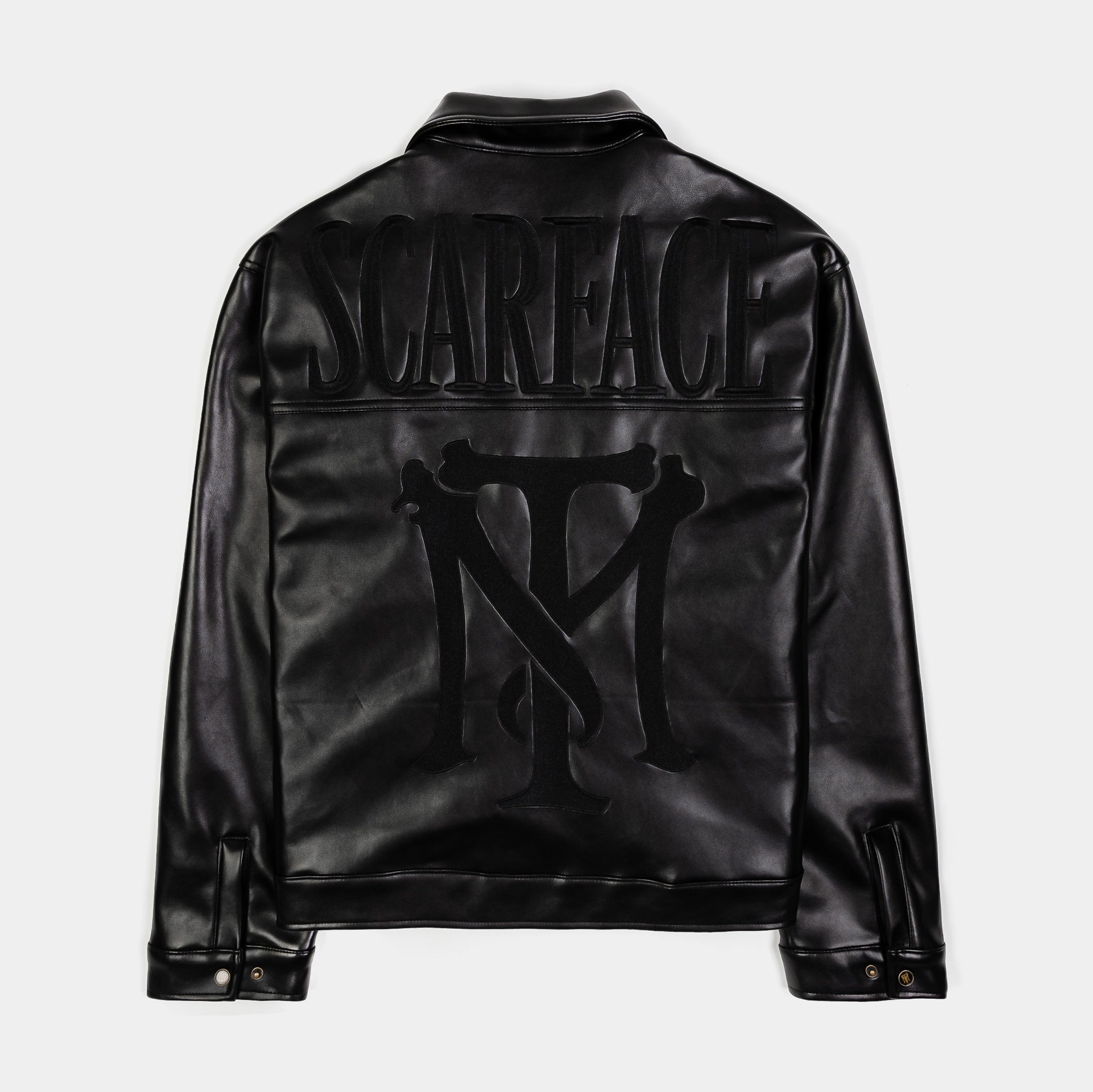 Shoe Palace SP x Scarface Roses Leather Mens Jacket Black SFJKT502 