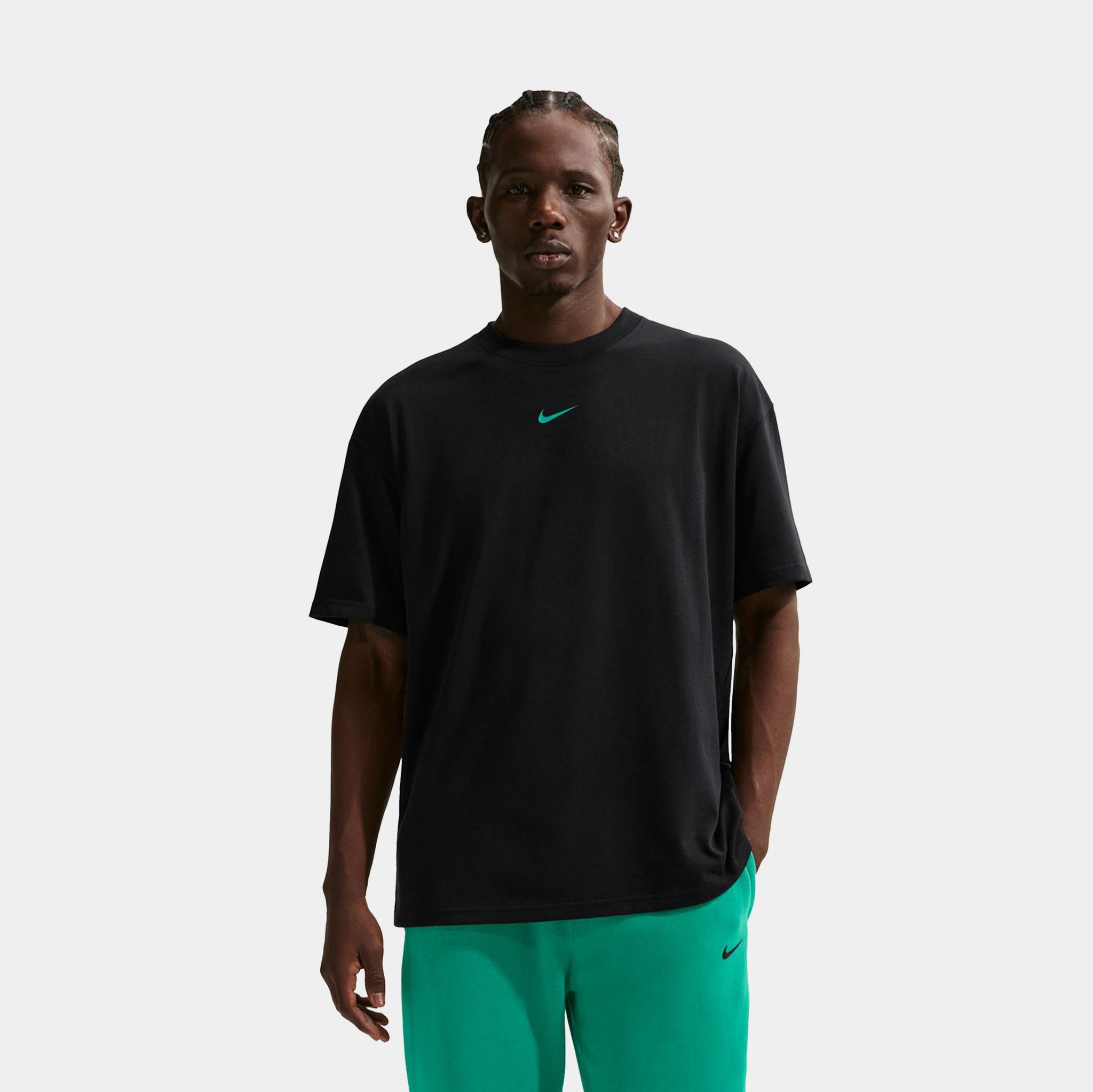Nike NOCTA Mens Short Sleeve Shirt Black Green IB5673-011 – Shoe