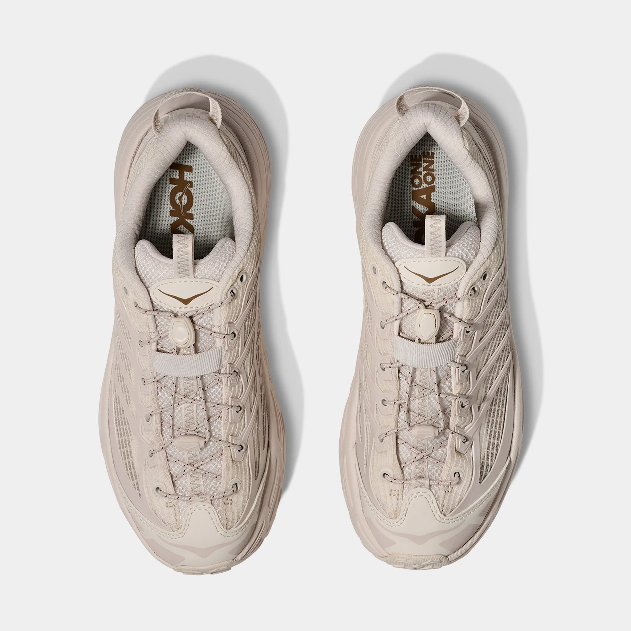 Hoka Mafate Three 2 Grid Womens Running Shoes Rose Cream Stucco