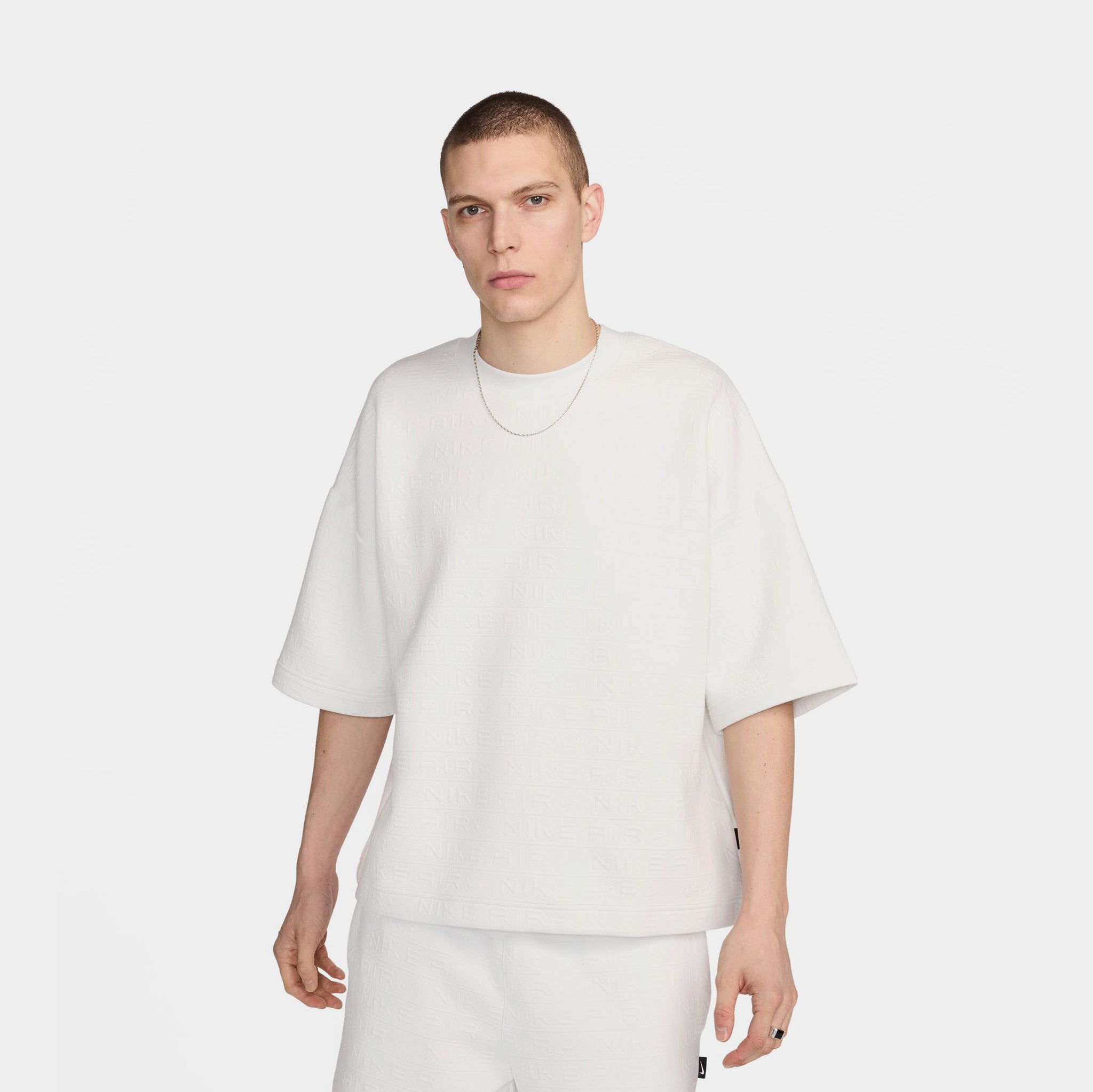 Nike NSW Air Mens Short Sleeve Shirt Summit White FN2163-121