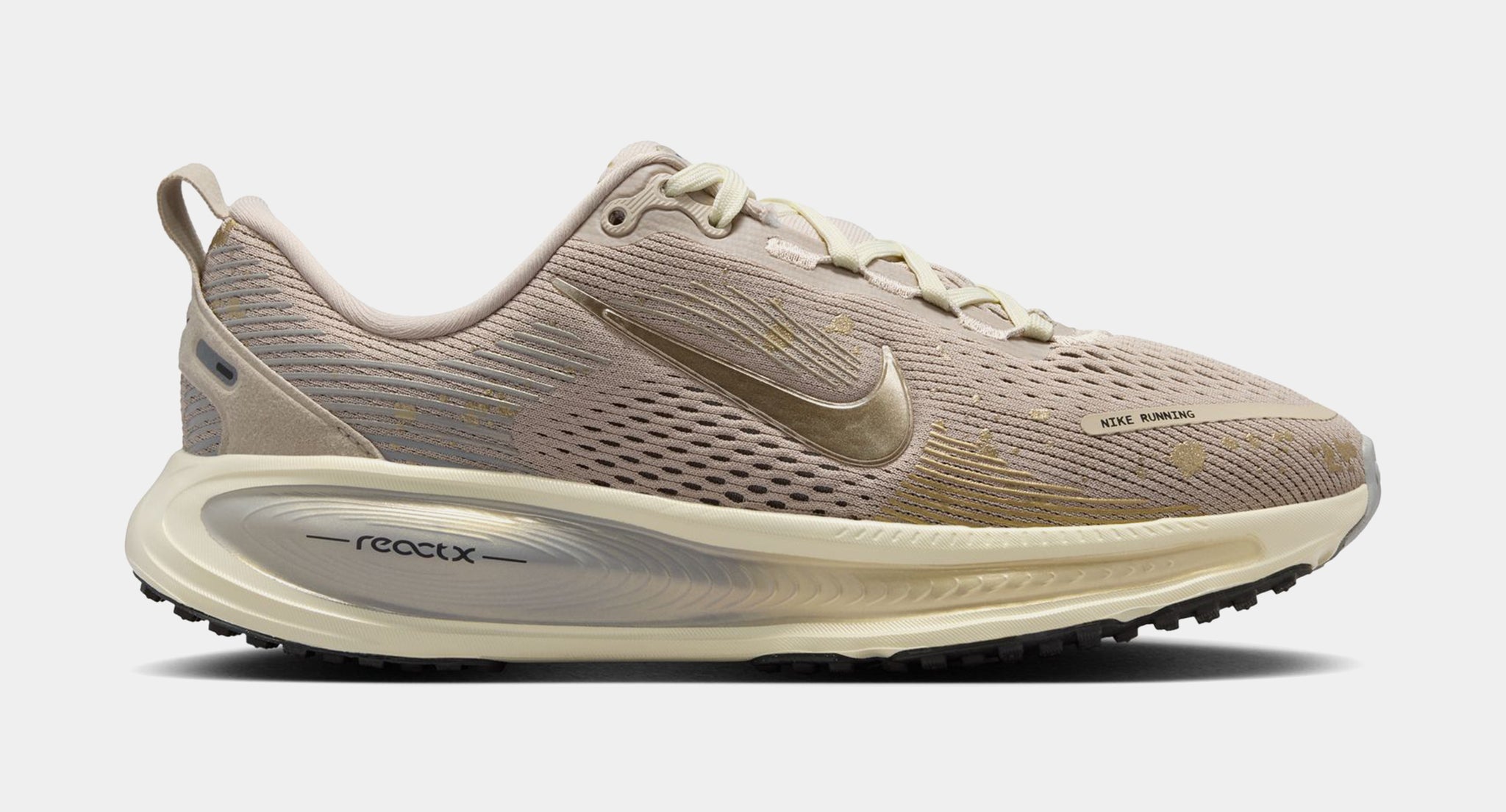 Nike Vomero 18 Grade School Running Shoes Cream Gold Grain  display picture 1