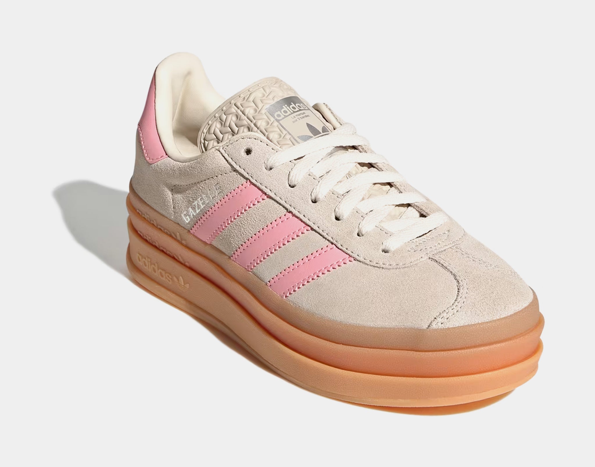 adidas Originals Gazelle Bold Grade School Girls' Wonder Alumina/Semi Pink Spark/cream White Shoes, Size: 5.5 adidas Originals Gazelle Bold Grade School Girls' Wonder Alumina/Semi Pink Spark/cream White Shoes, Size: 5.5