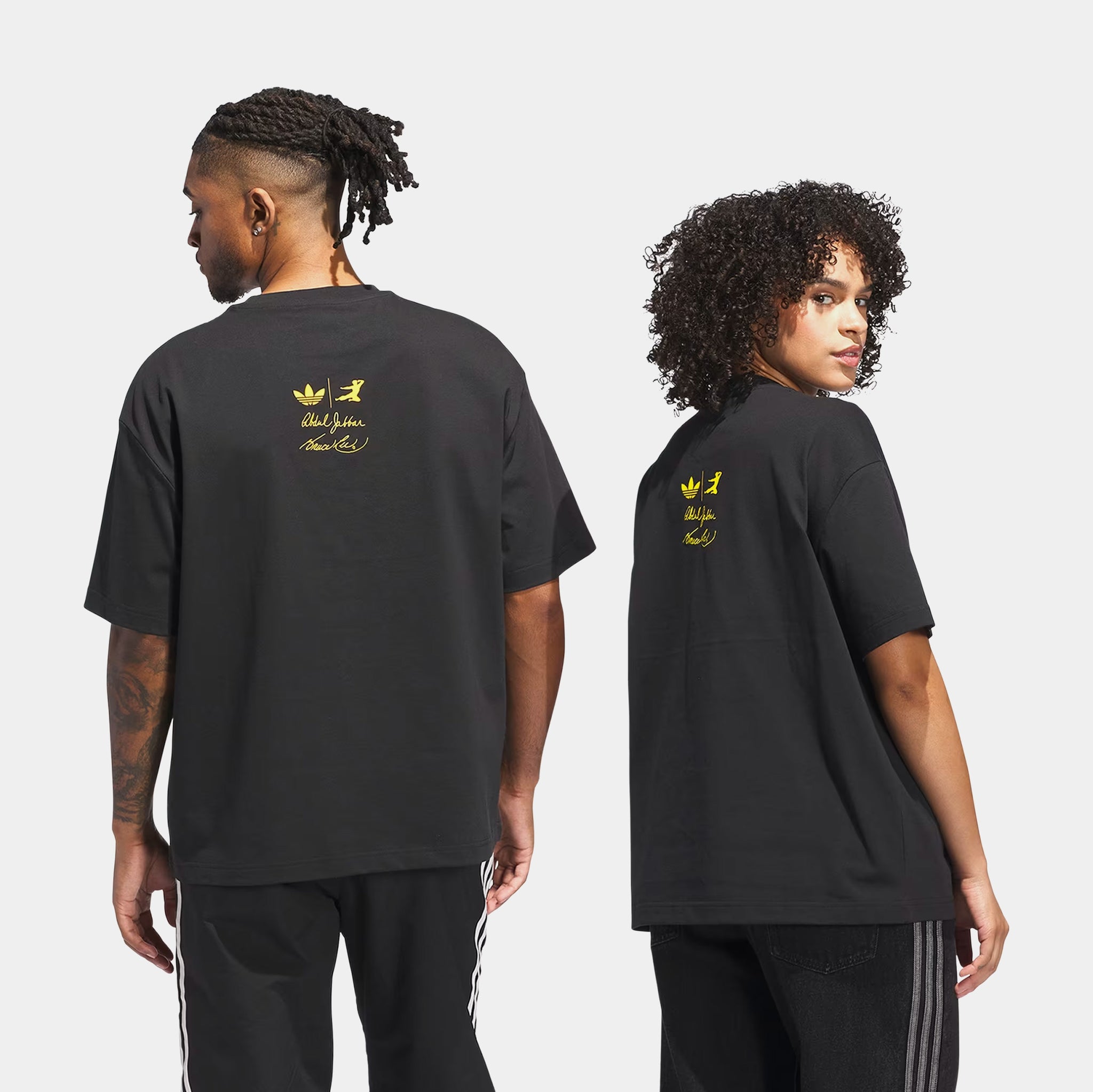 adidas Bruce Lee Icon Mens Short Sleeve Shirt Black White JZ7911 