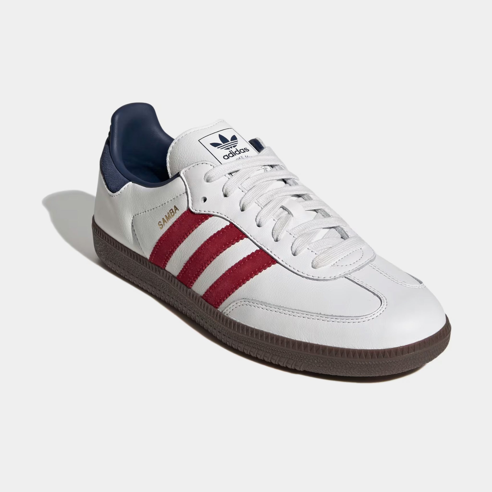 adidas Samba OG Mens Lifestyle Shoes White Red Blue IH4881 – Shoe