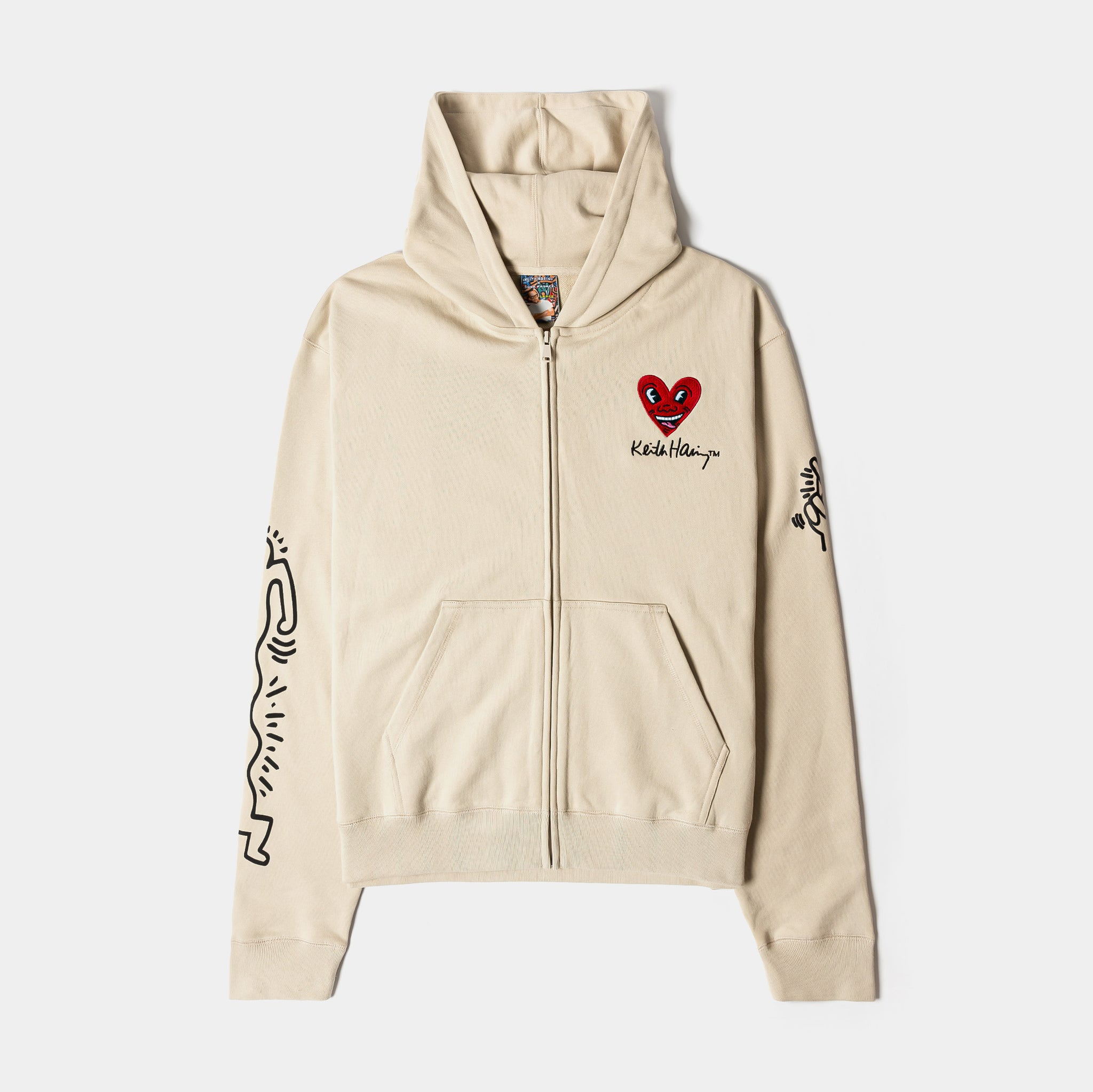 Shoe Palace SP x Keith Haring Respect Full Zip Mens Hoodie Cream