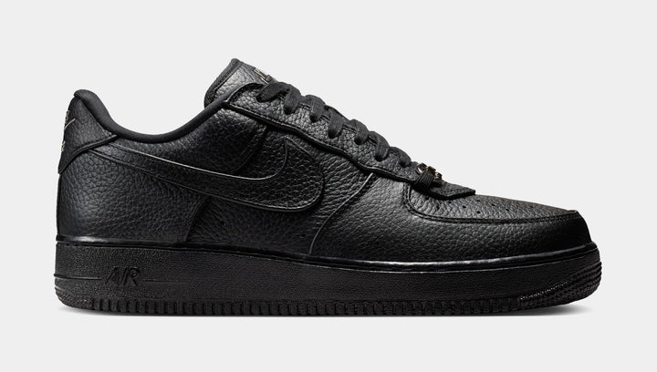 Nike Air Force 1 Low Triple Black Croc Mens Lifestyle Shoes Black