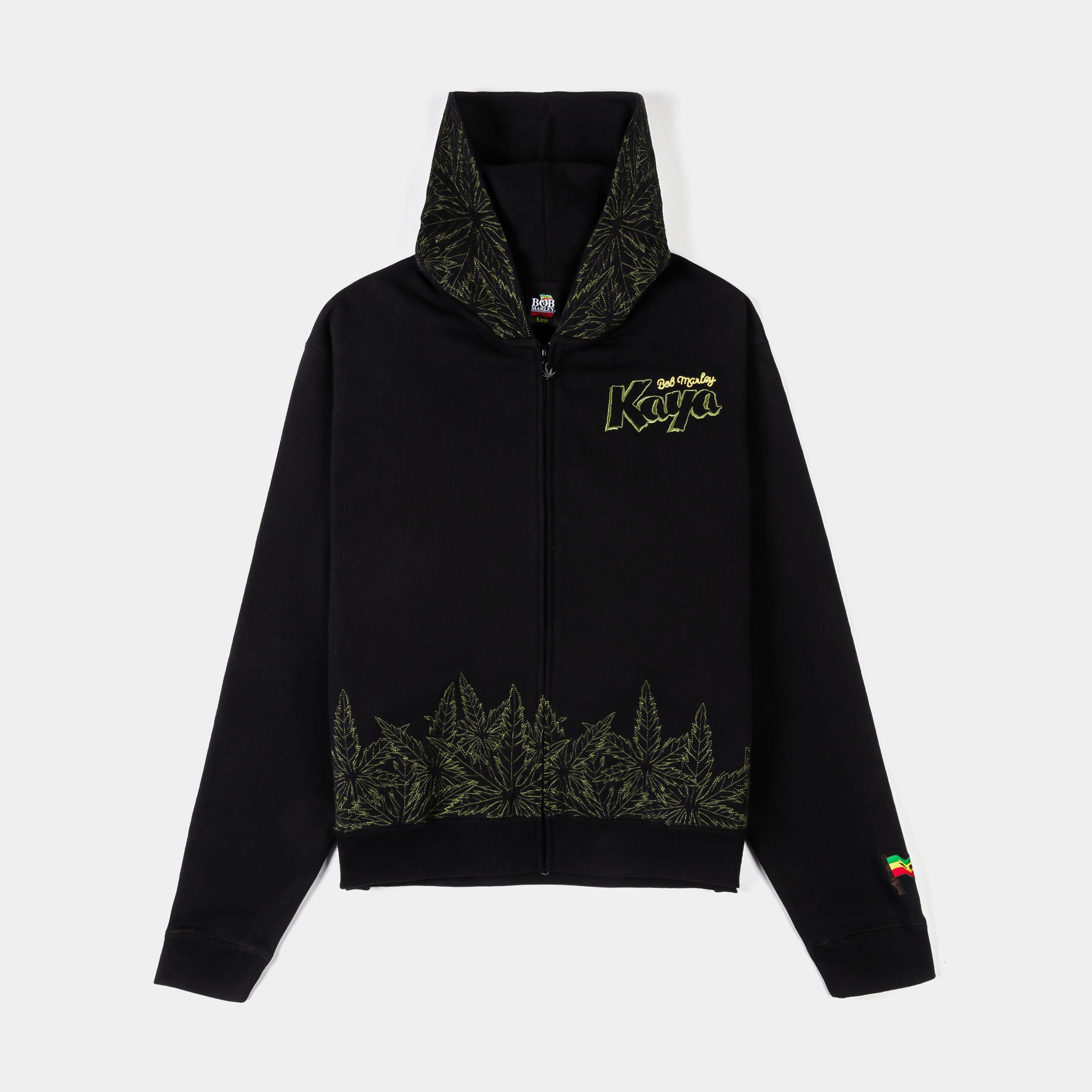 Shoe Palace SP x Bob Marley Kaya Zip Up Mens Hoodie Black Green