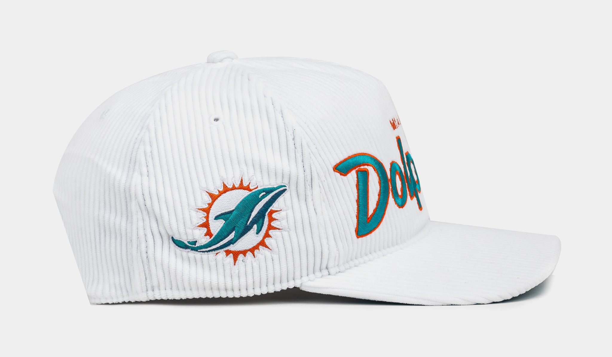 47 Miami Dolphins Corduroy Snapback Mens Hat White Teal F