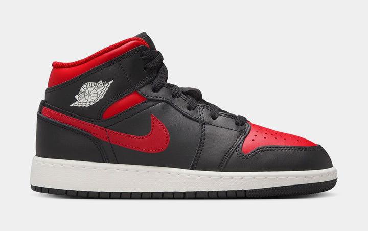 ジョーダン1 mid bred Jordan Air Jordan 1 Mid Bred Mens Basketball Shoes Black Varsity