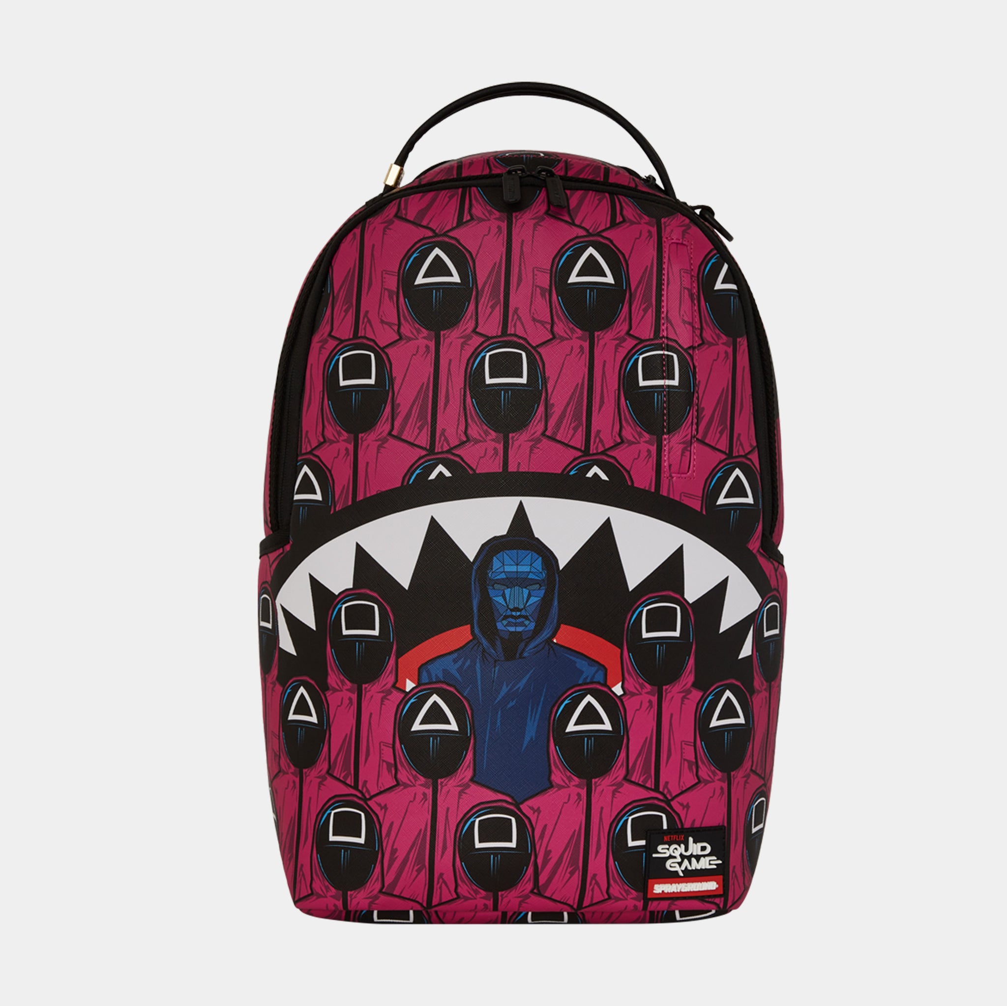 Squid Game Embossed Mens Backpack (Purple/Black)