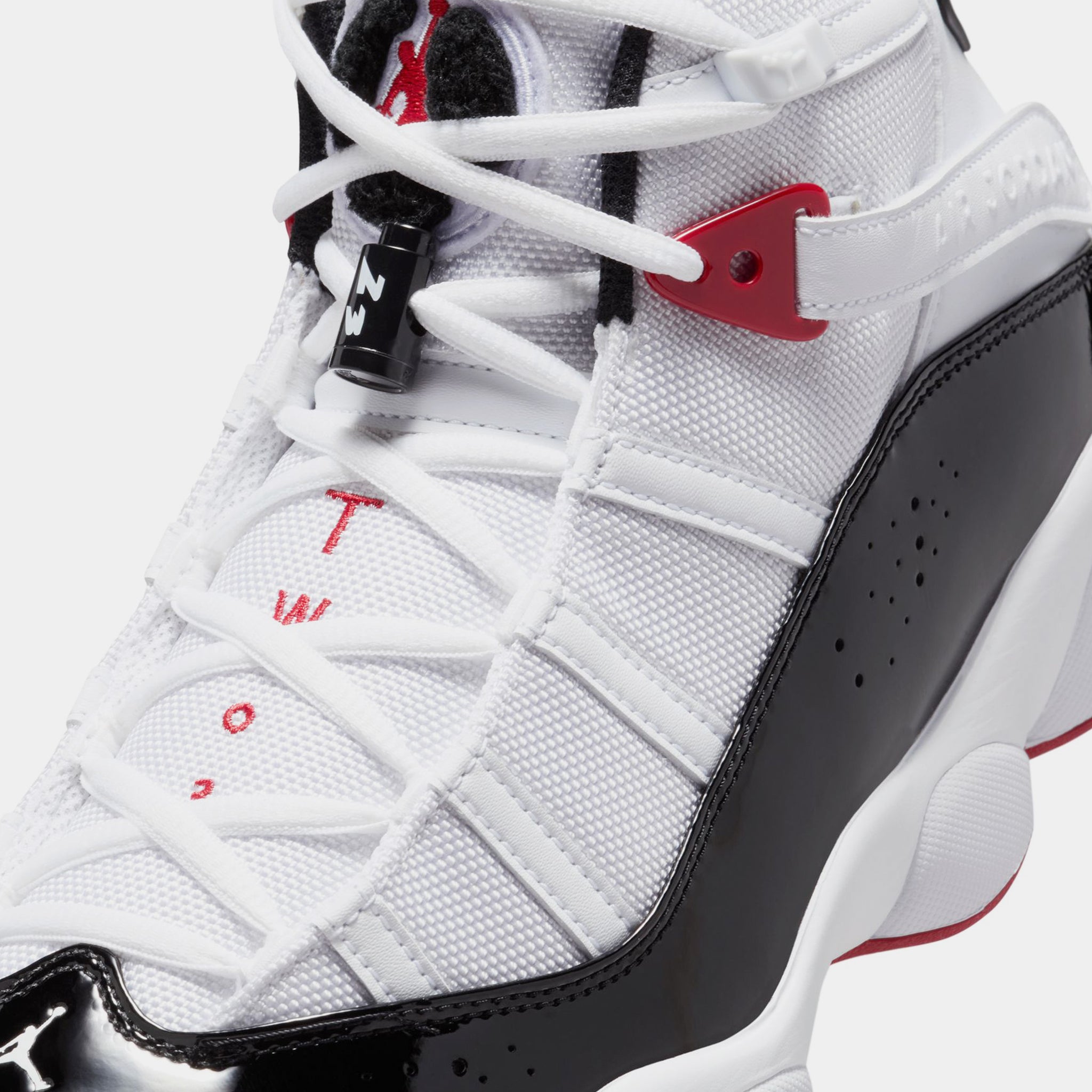 Jordan Rings Mens Basketball Shoes White Varsity Red Black