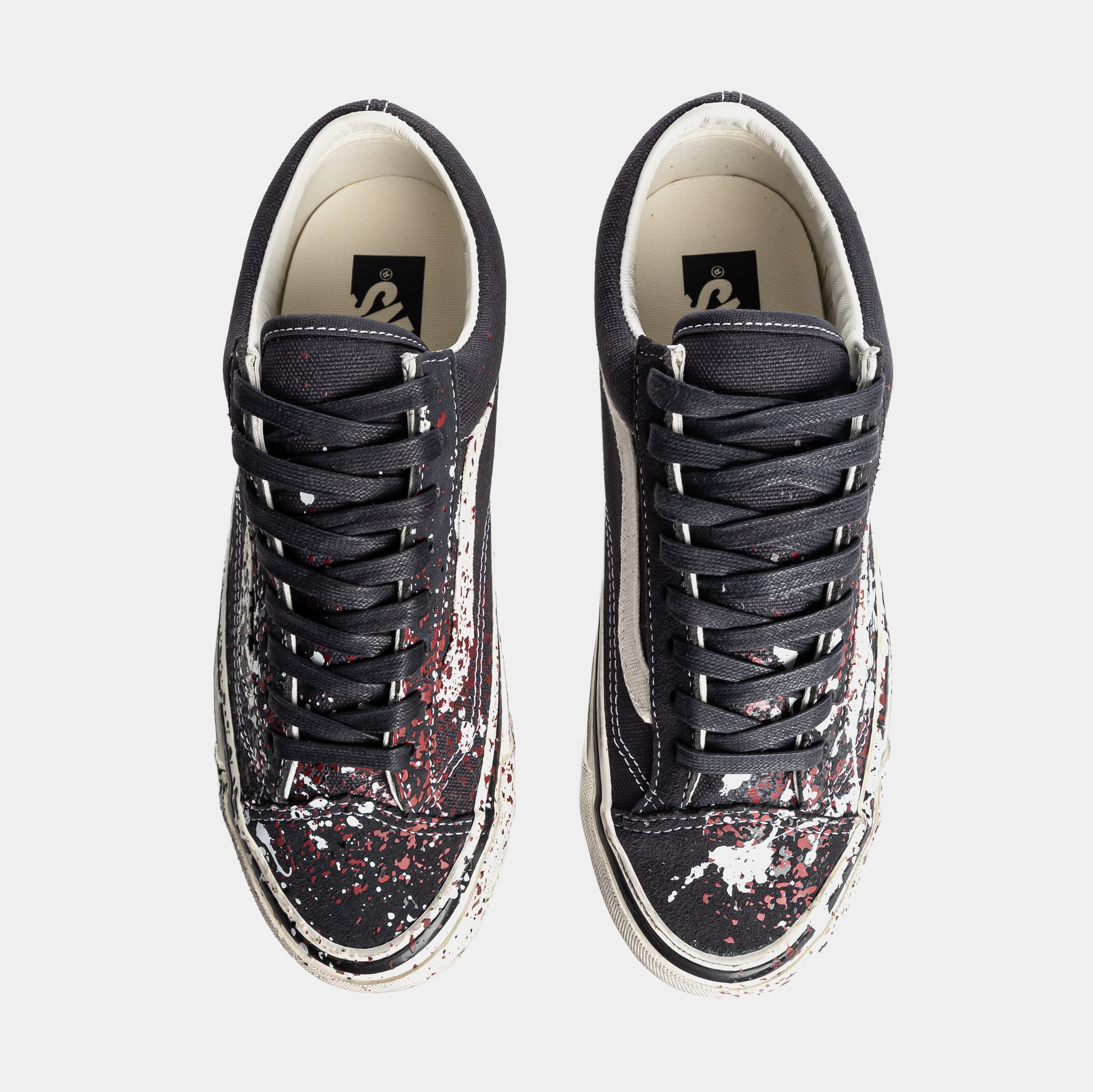 Vans Premium Old Skool 36 Paint Splatter Mens Skate Shoes Charcoal 