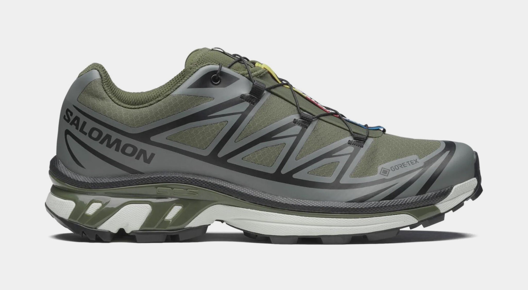 Salomon XT-6 GORE-TEX Mens Running Shoes Olive Night Sedona Sage 