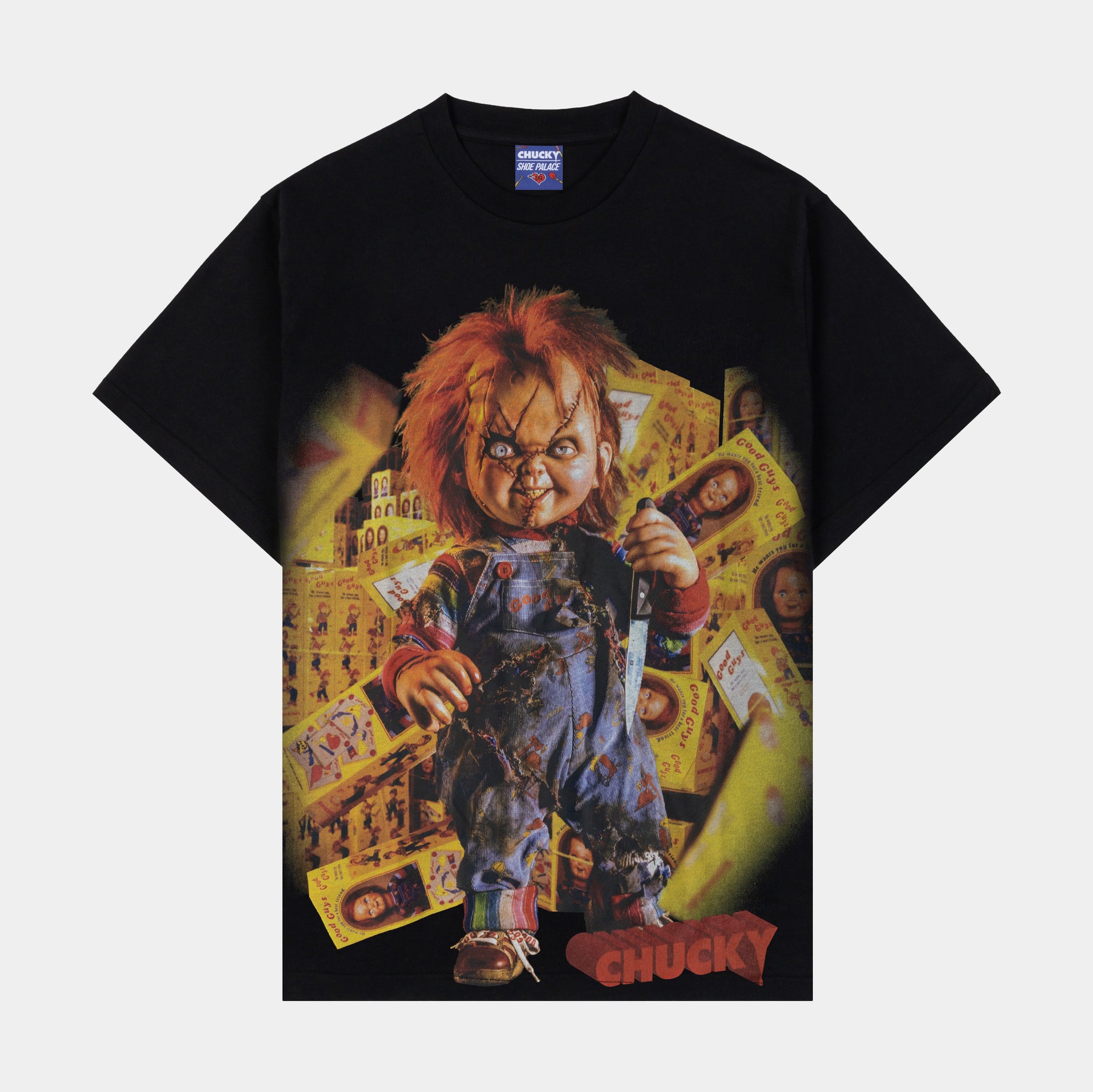 Shoe Palace SP x Chucky Mugshot Mens Short Sleeve Shirt Black Red