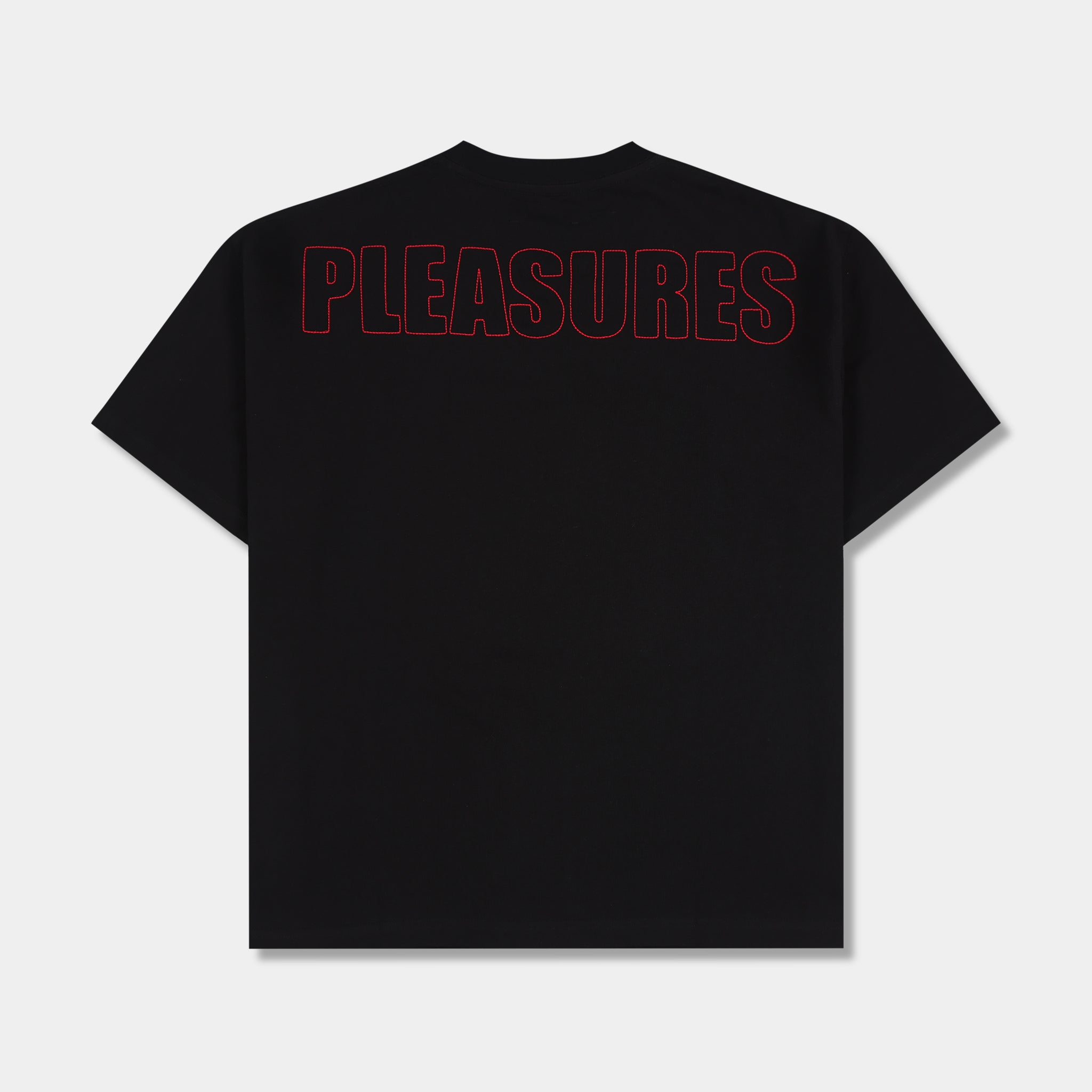 Pleasures Impact Heavyweight Mens Short Sleeve Shirt Black Red