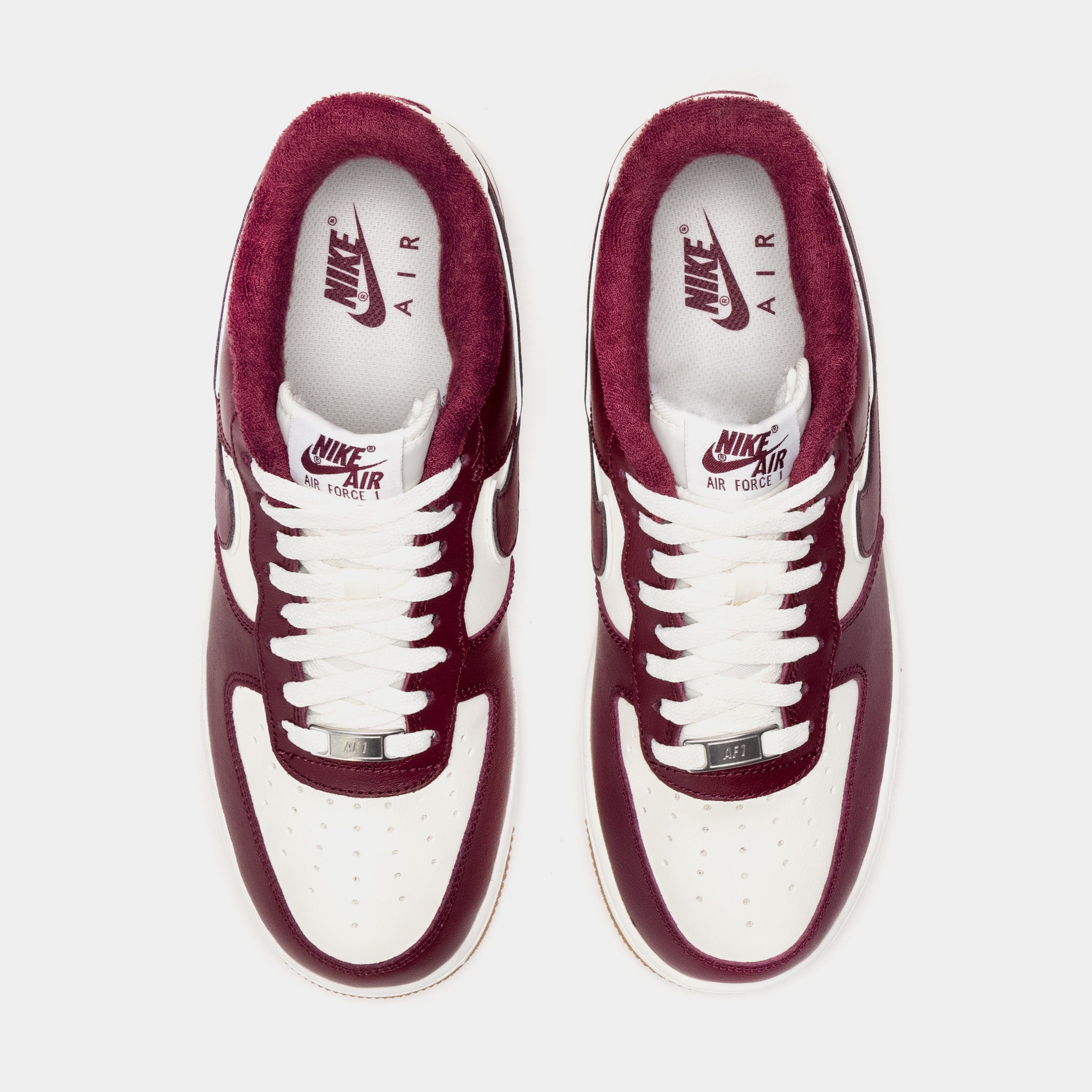 air force 1 maroon and white