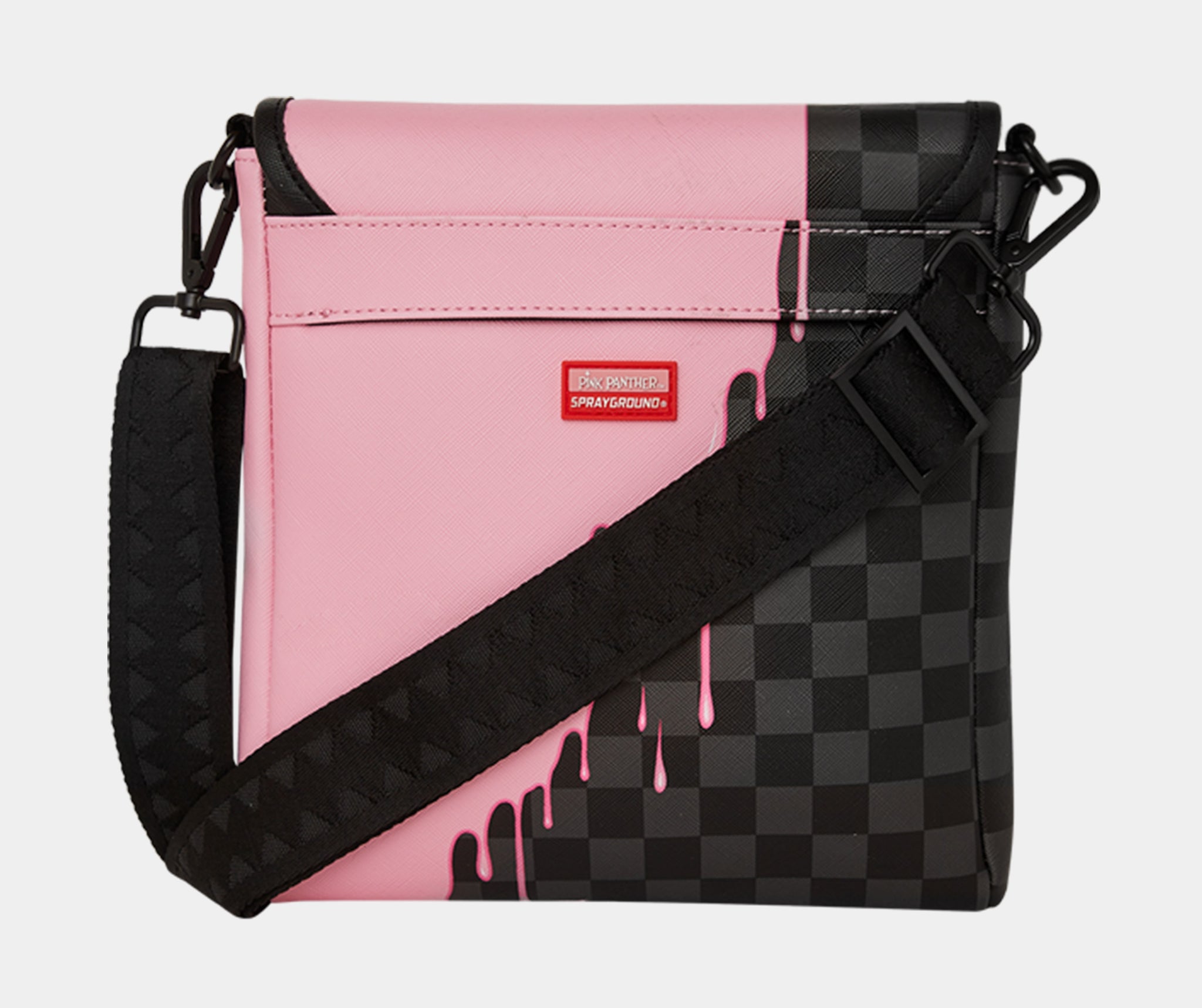 Sprayground Pink Panther Half Painted Sling Mens Bag Pink Black