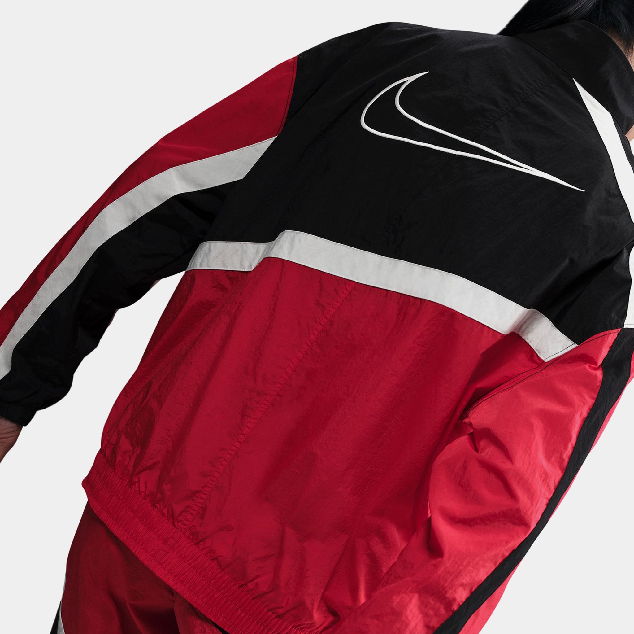 Nike NSW Oversized Woven Womens Jacket Red Black HJ0176-657 – Shoe 