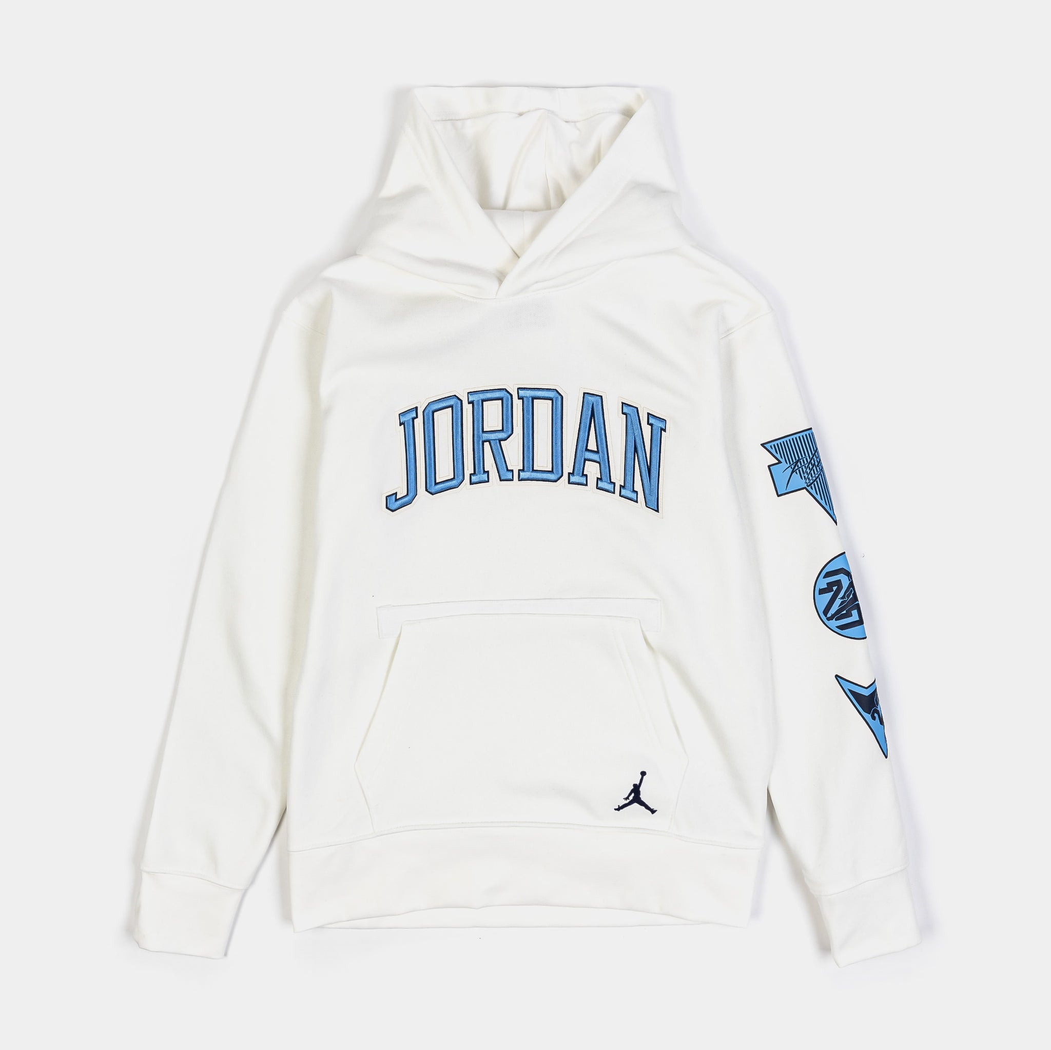 Jordan See Me Shine Pullover Grade School Hoodie White Blue 95D543