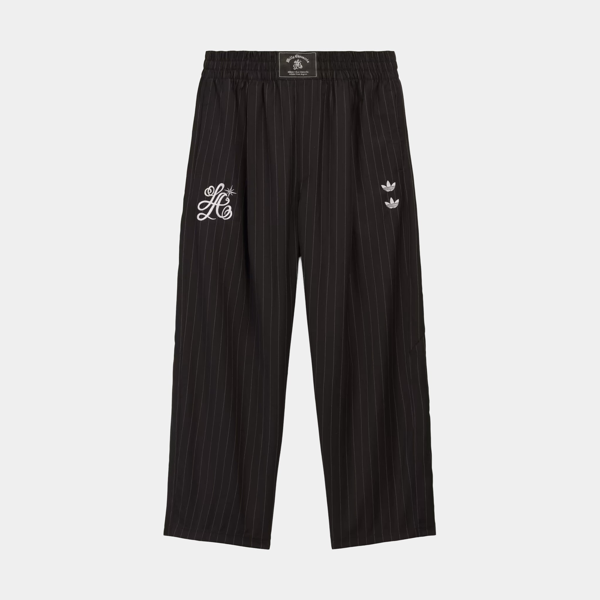 adidas Chavarria Pinstripe Track Mens Pants Black White KR8688