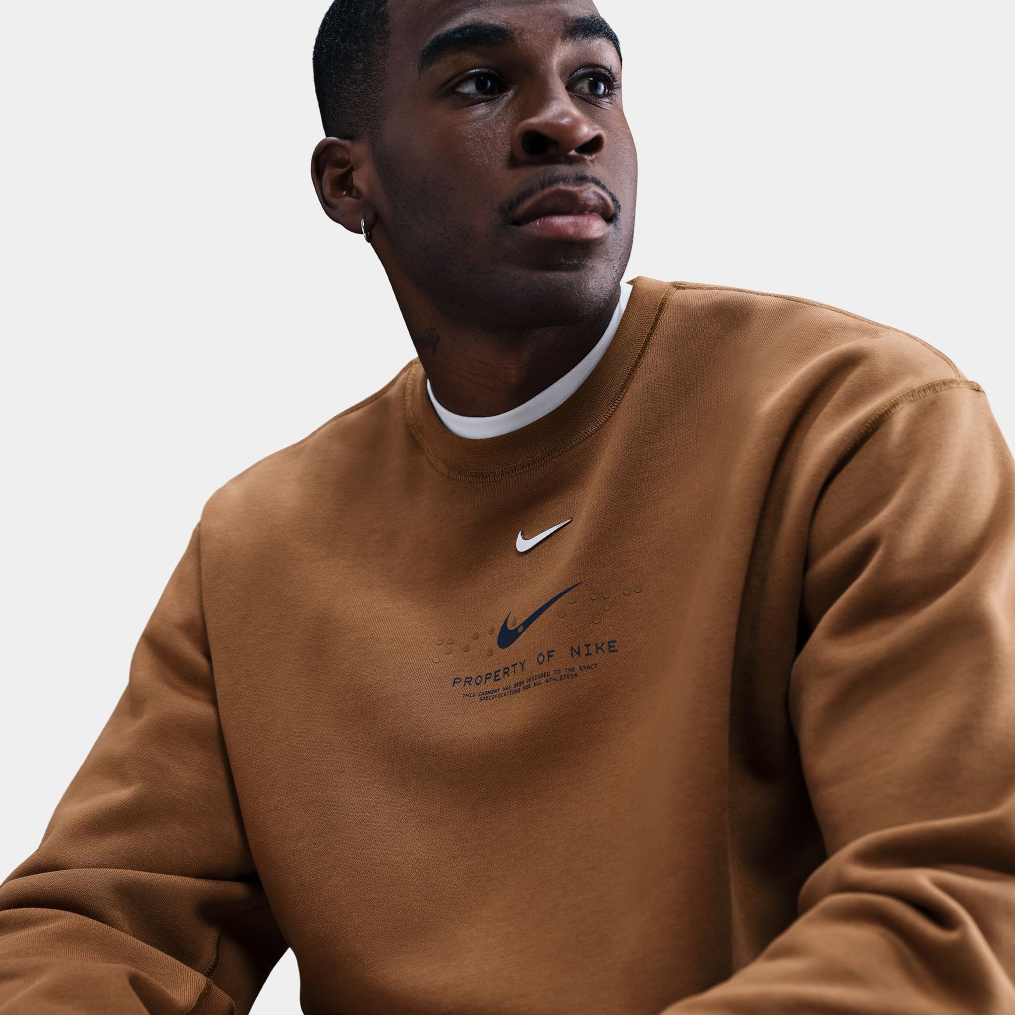 rust color nike sweatshirt