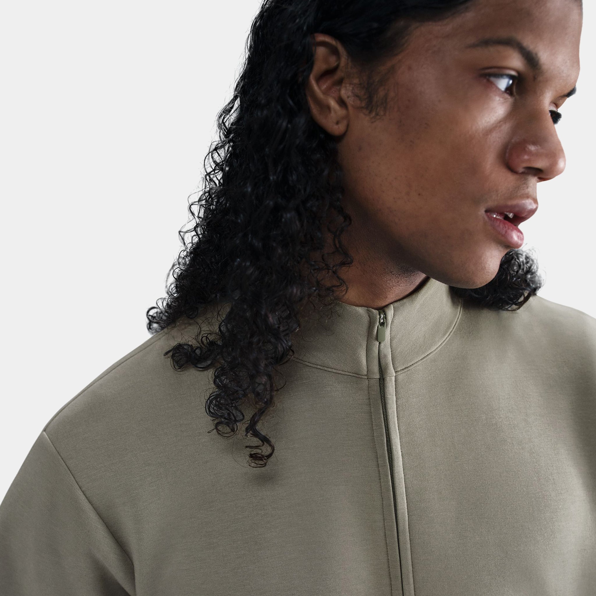 Nike 24.7 Impossibly Soft Dri Fit Half Zip Mens Jacket Light Army