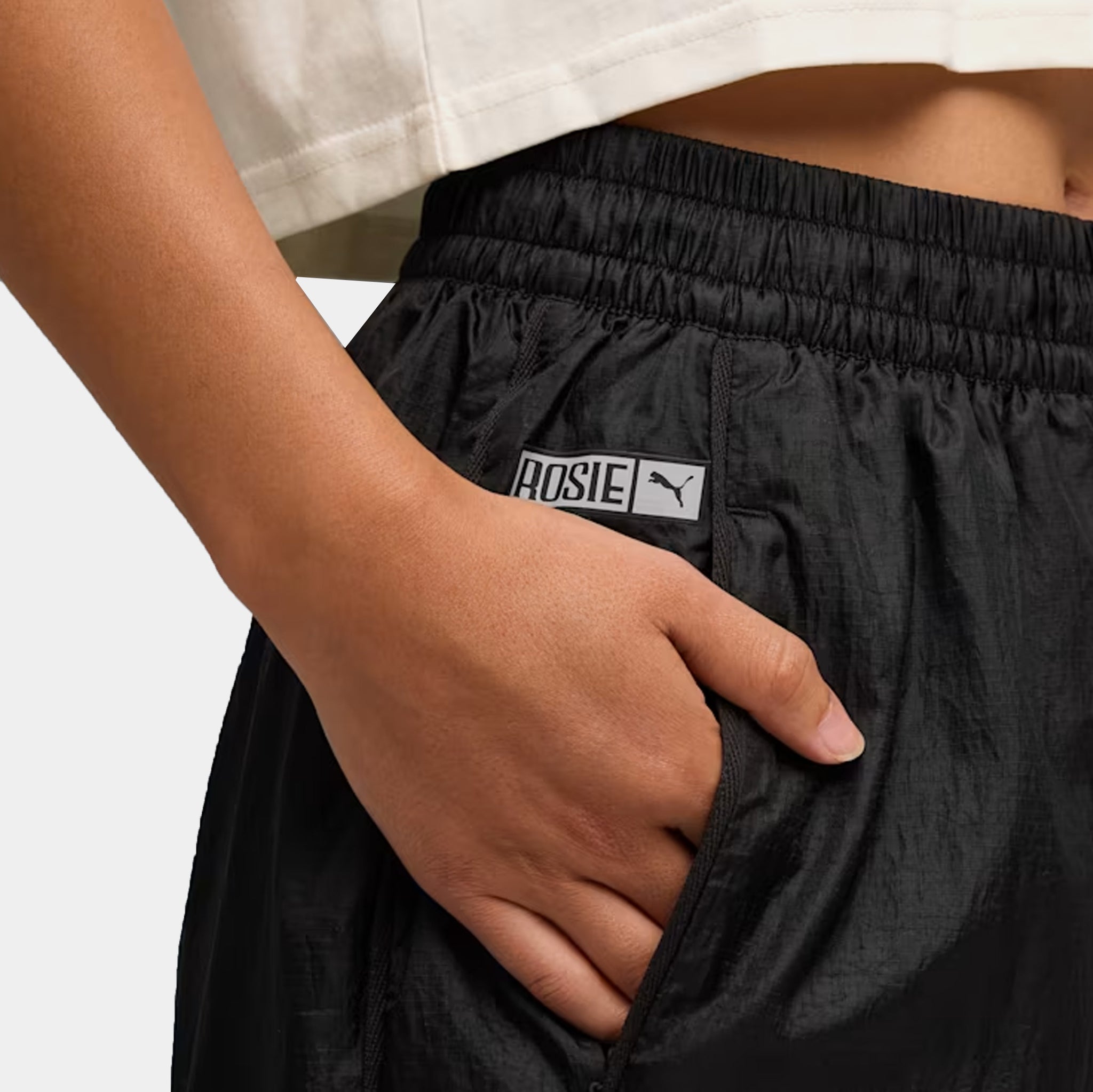 PUMA Rosé x Puma T7 Relaxed Track Womens Pants Puma Black 633796