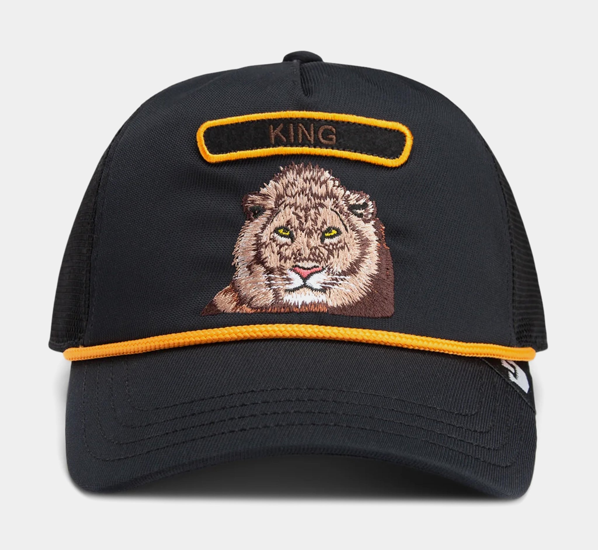 Goorin Bros King Lion RLXD Trucker Mens Hat Black Beige 101  display picture 1