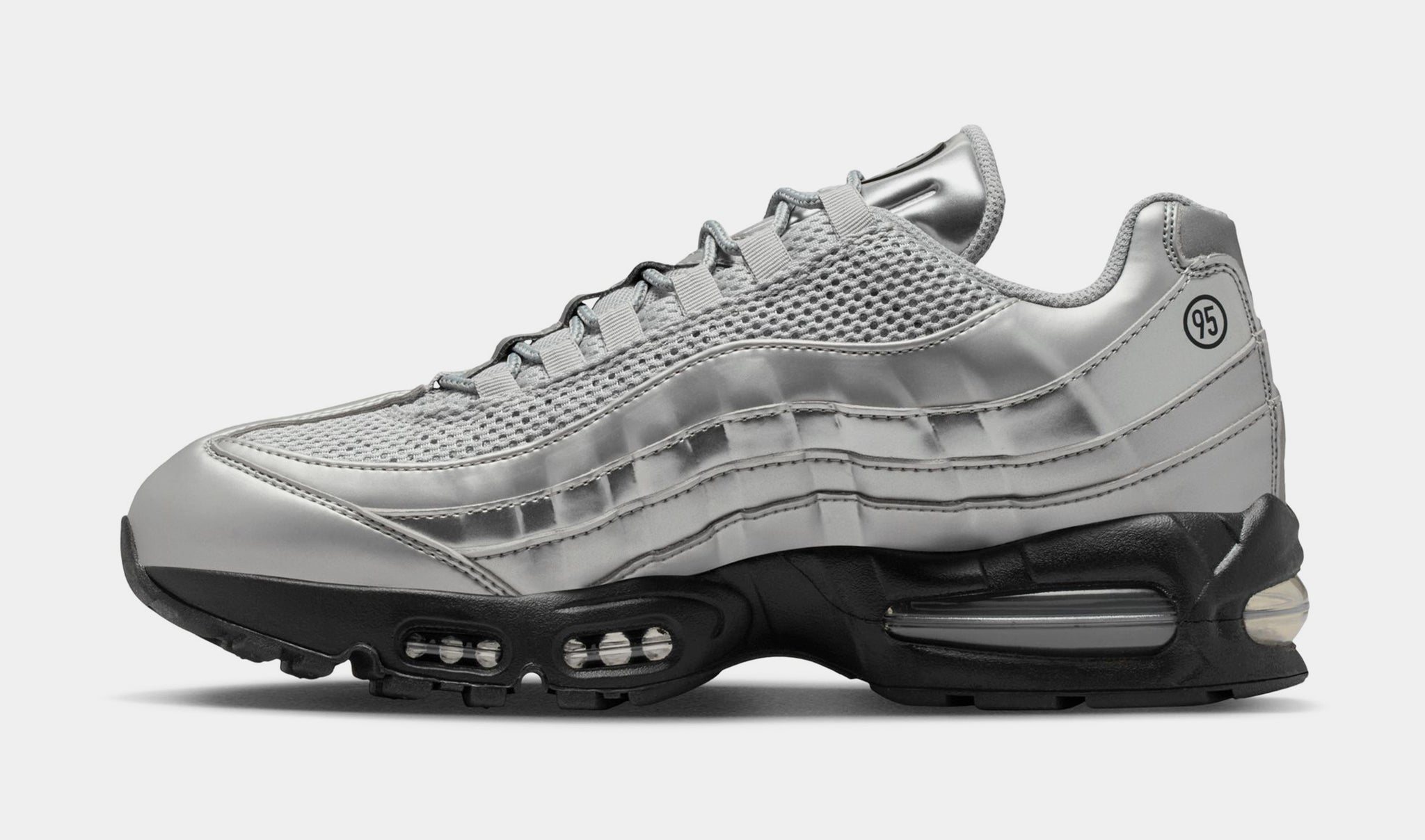 Nike Air Max 95 Big Bubble Mens Running Shoes Metallic Silver 