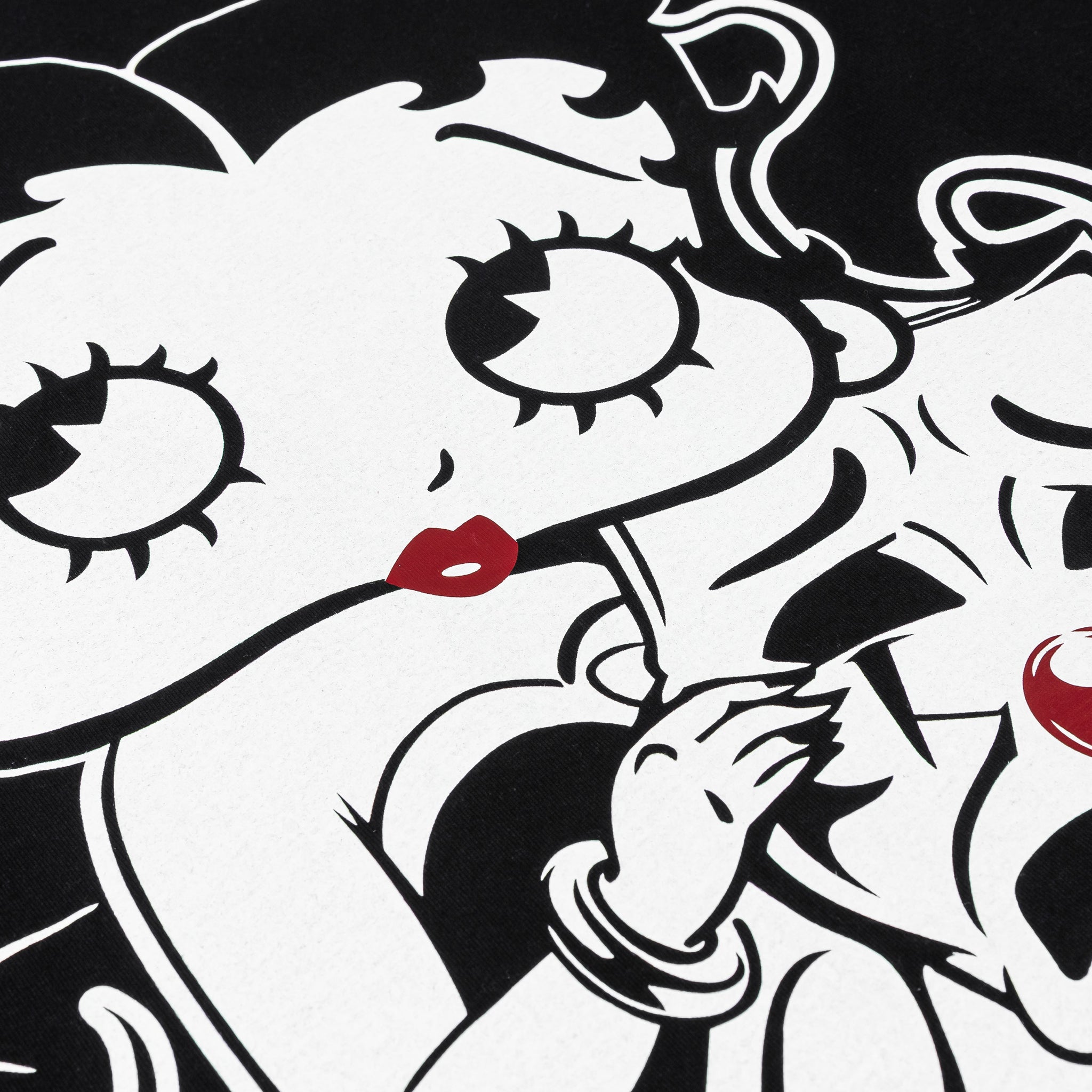 SP x Betty Boop Smile Now Cry Later Mens Short Sleeve Shirt Black